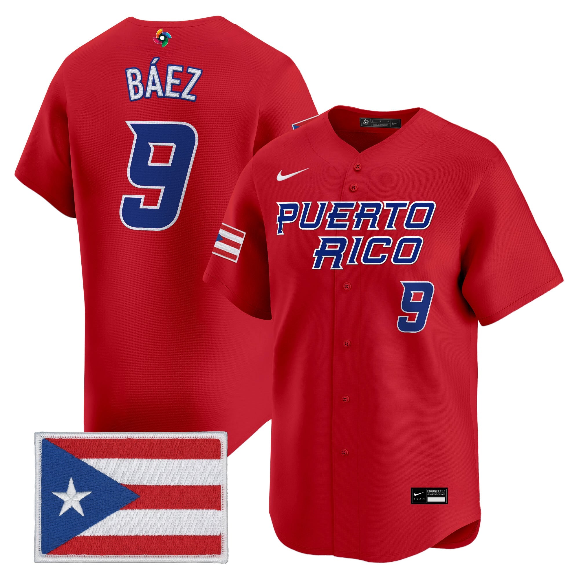 Men's Team Puerto Rico World Baseball Classic Vapor Premier Jersey - All Stitched