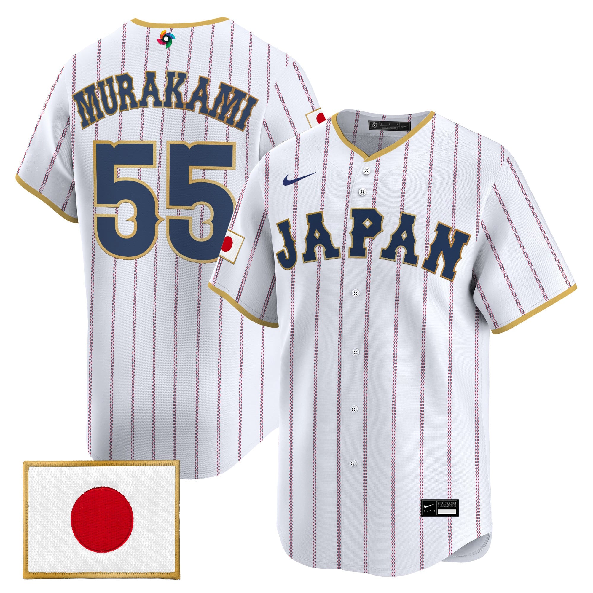 Men's Team Japan World Baseball Classic Vapor Premier Jersey - All Stitched