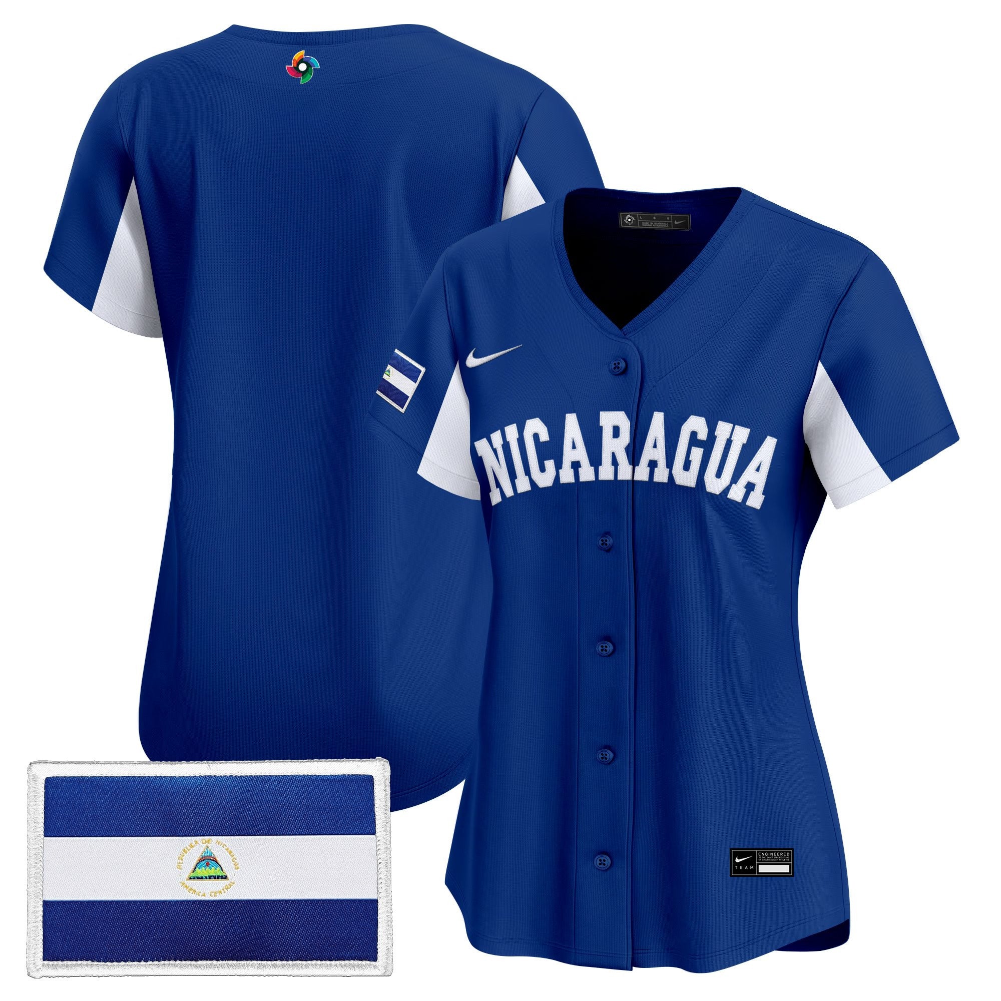 Women's Team Nicaragua 2026 World Baseball Classic Vapor Premier Jersey - All Stitched