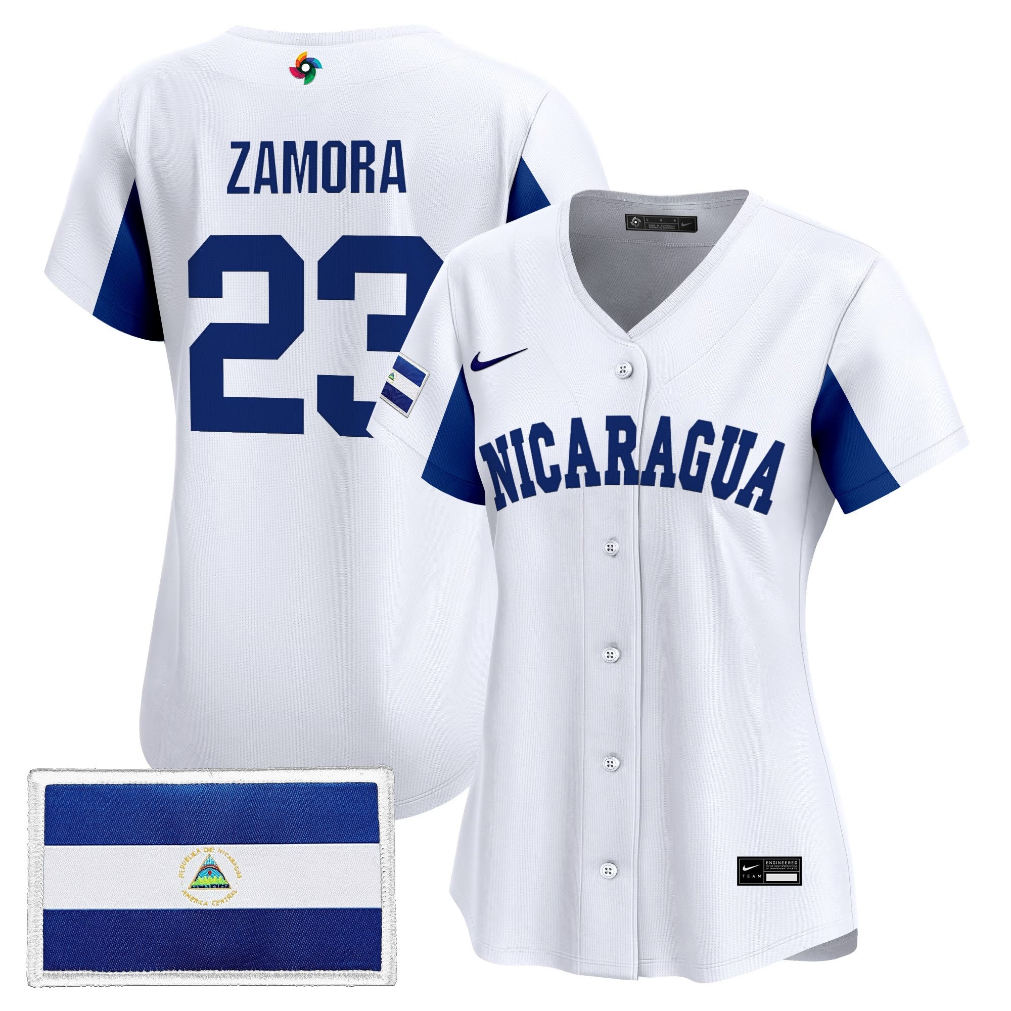 Women's Team Nicaragua 2026 World Baseball Classic Vapor Premier Jersey - All Stitched