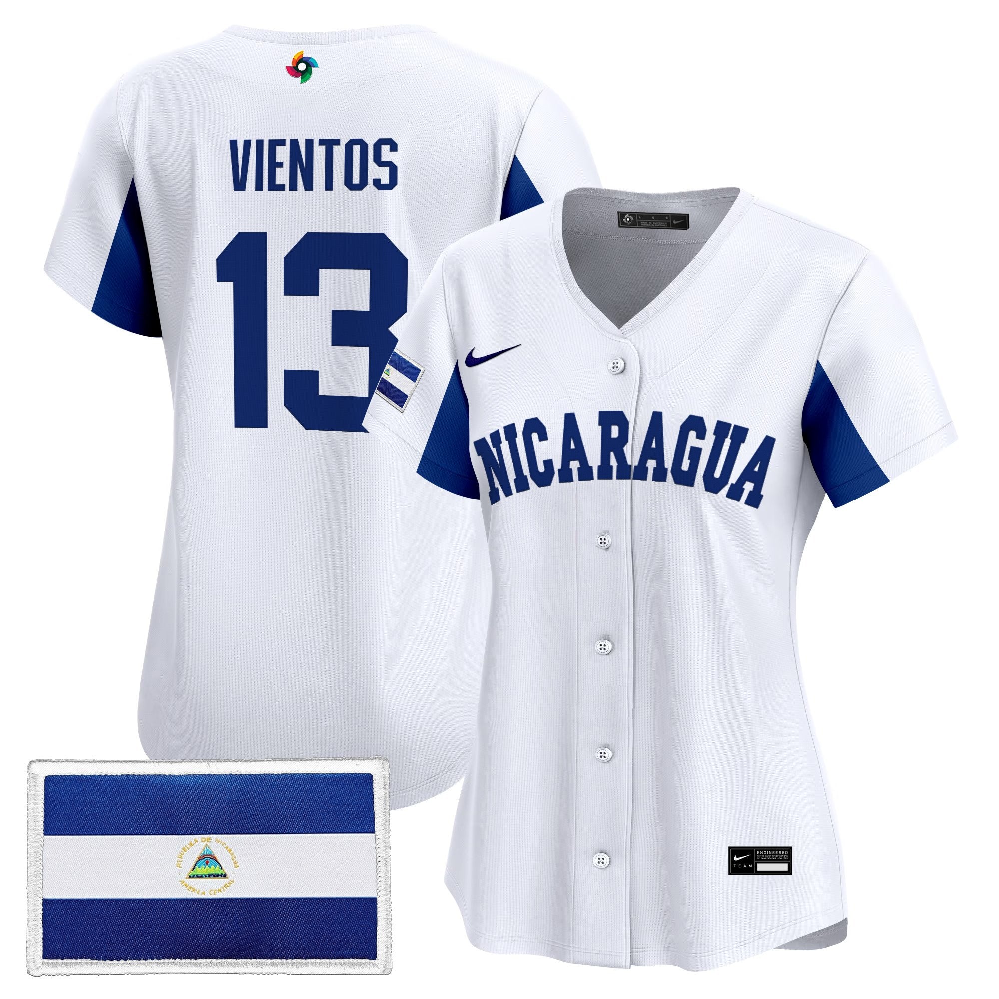 Women's Team Nicaragua 2026 World Baseball Classic Vapor Premier Jersey - All Stitched
