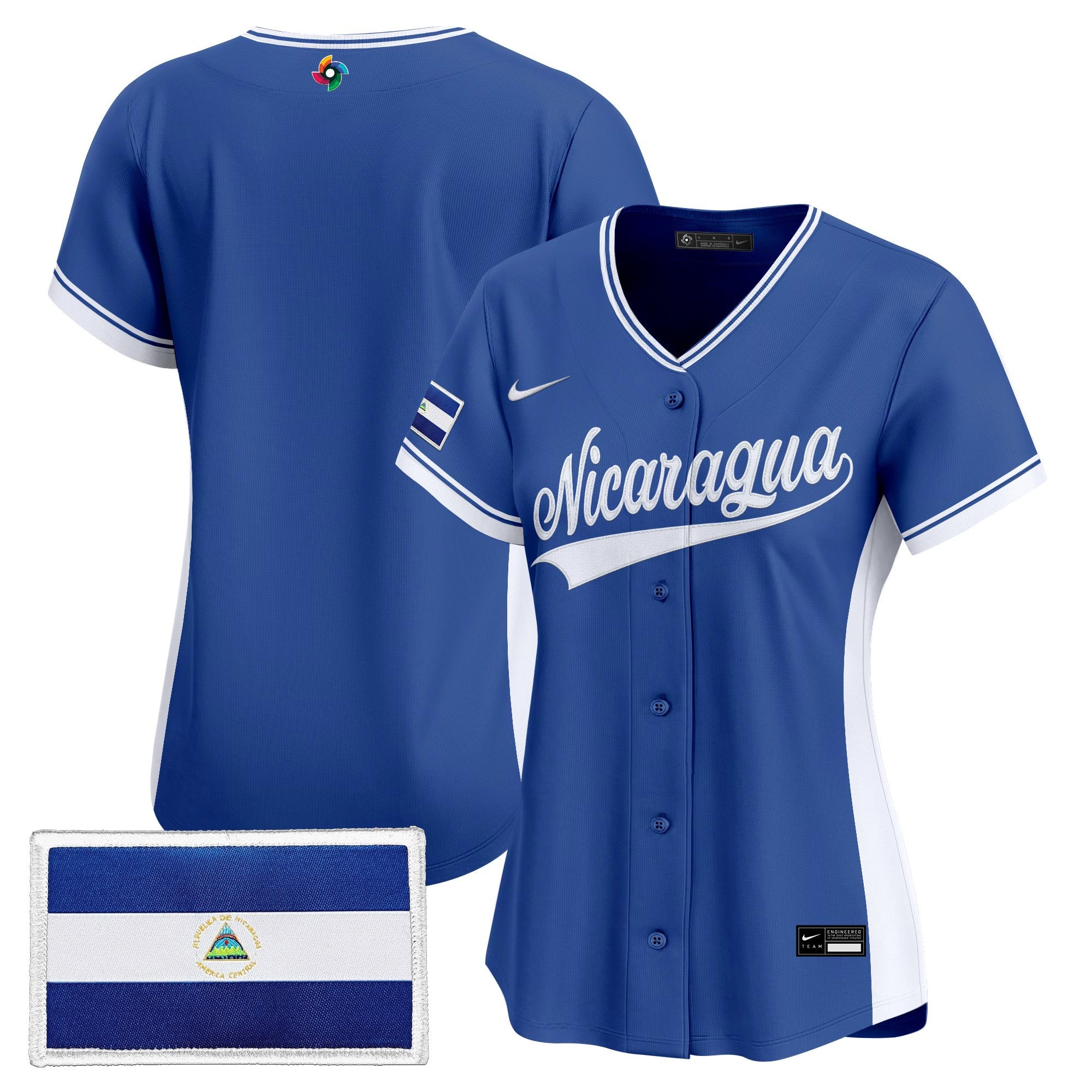Women's Team Nicaragua 2026 World Baseball Classic Vapor Premier Jersey - All Stitched