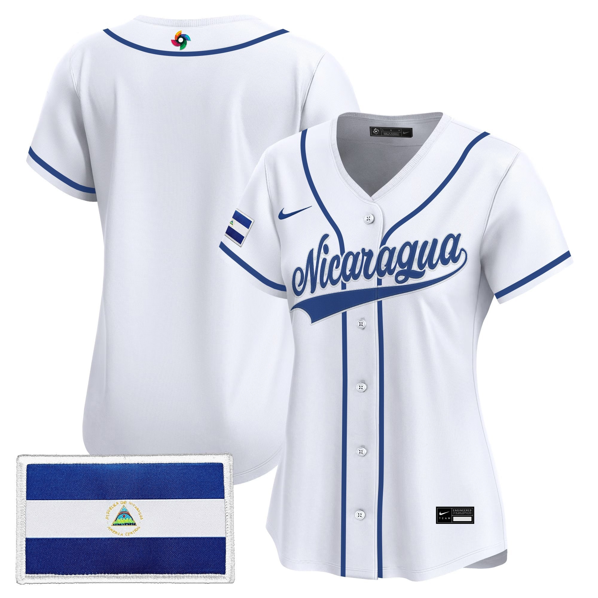 Women's Team Nicaragua 2026 World Baseball Classic Vapor Premier Jersey - All Stitched