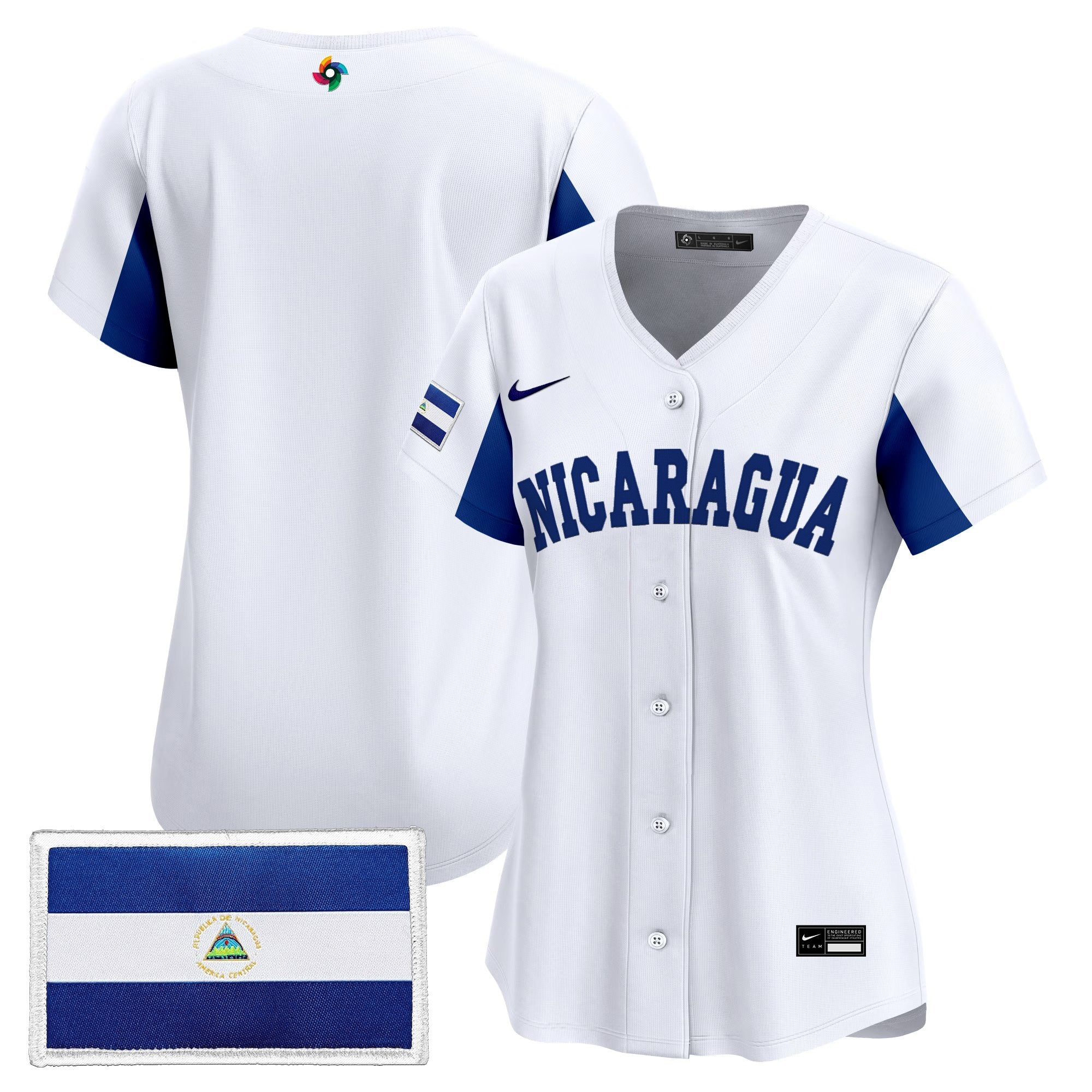 Women's Team Nicaragua 2026 World Baseball Classic Vapor Premier Jersey - All Stitched