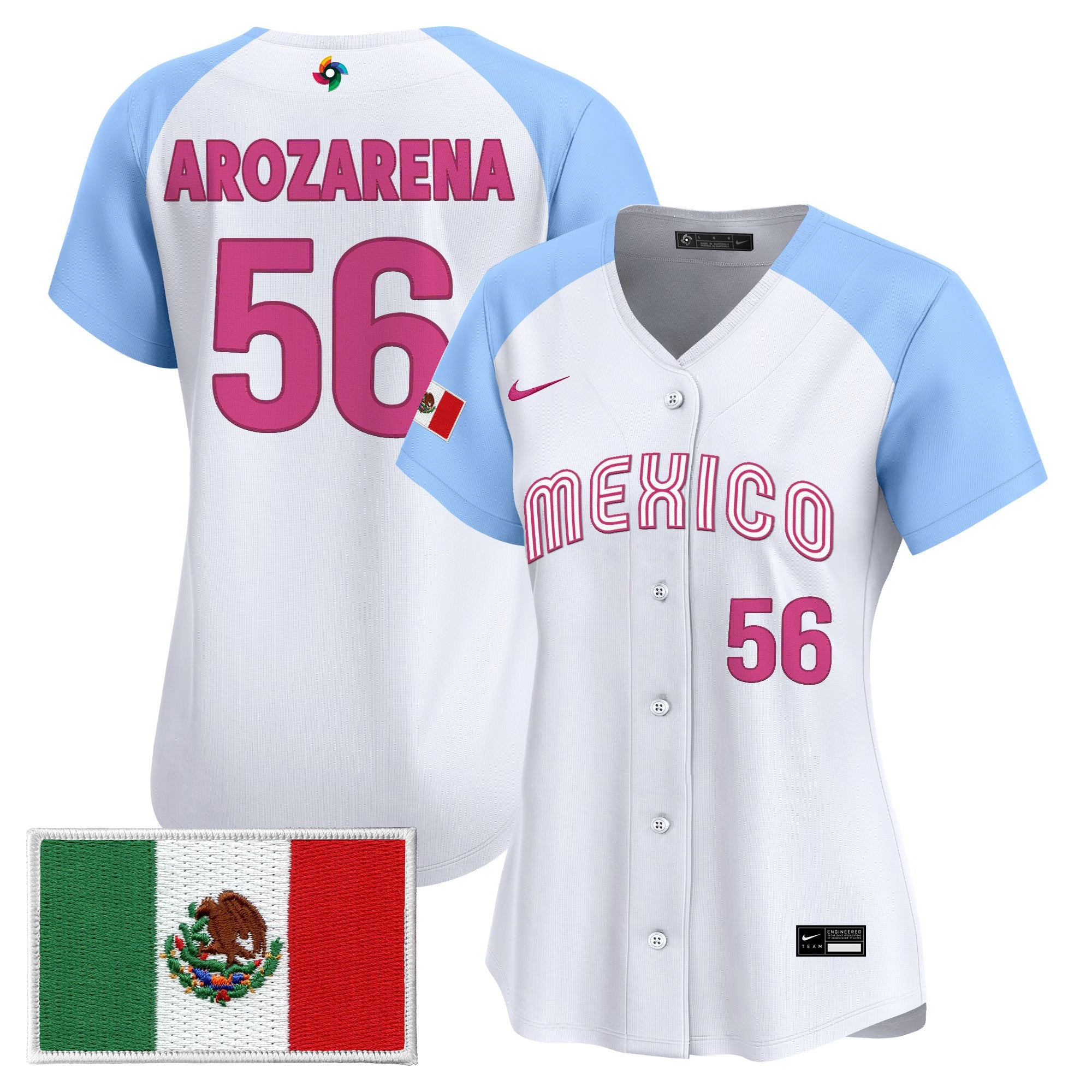 Women's Team Mexico World Baseball Classic Vapor Premier Jersey - All Stitched