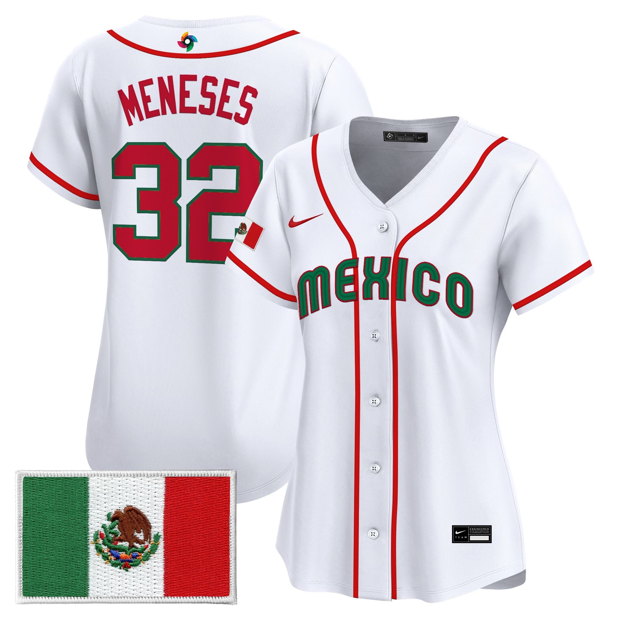 Women's Team Mexico World Baseball Classic Vapor Premier Jersey - All Stitched