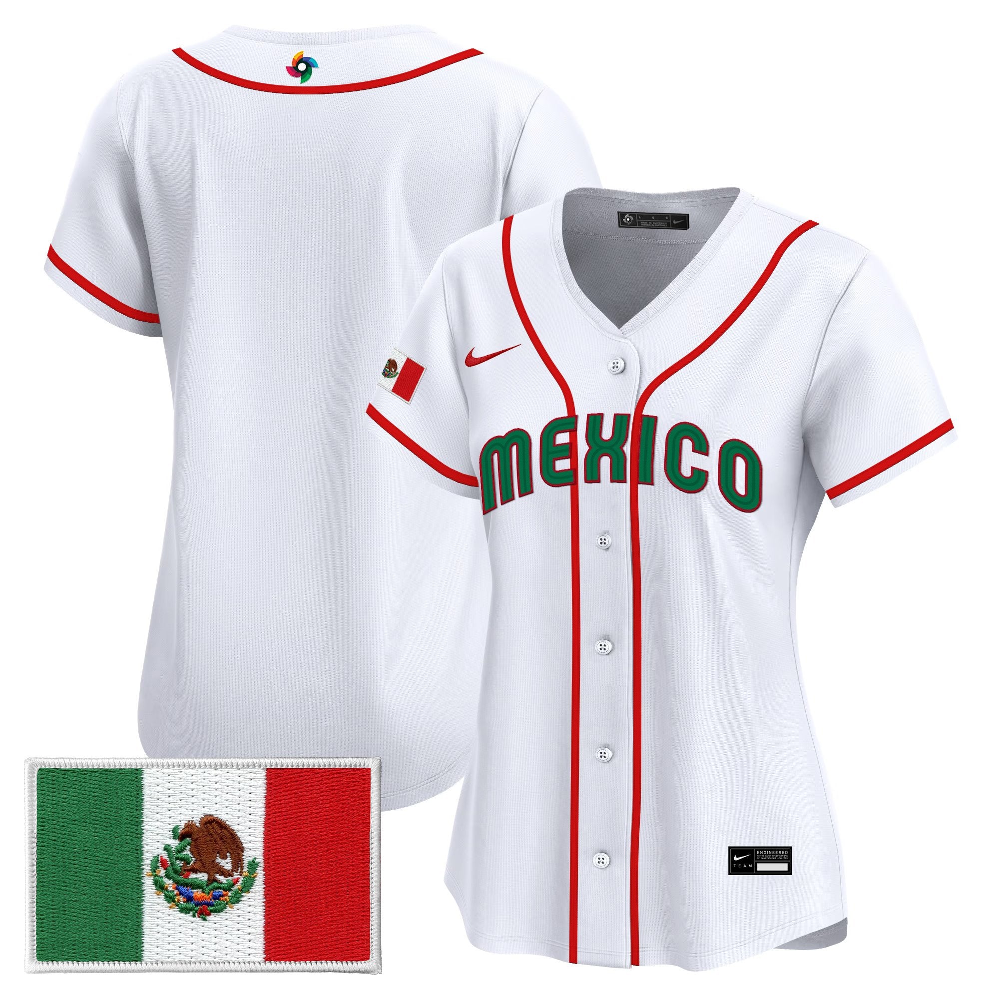 Women's Team Mexico World Baseball Classic Vapor Premier Jersey - All Stitched