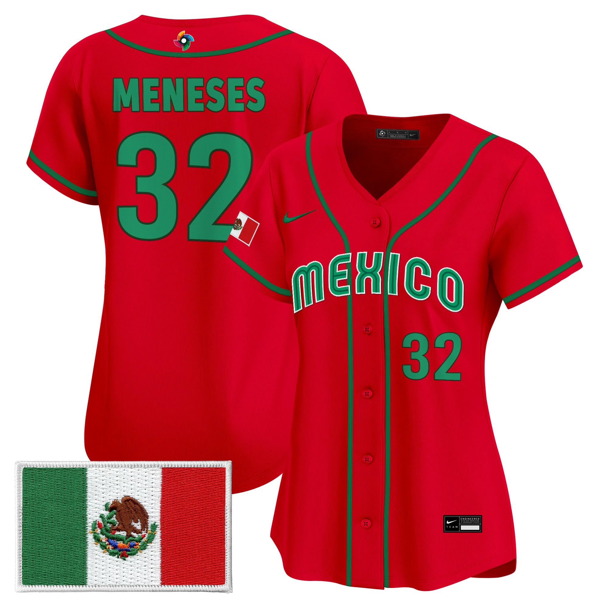 Women's Team Mexico World Baseball Classic Vapor Premier Jersey - All Stitched