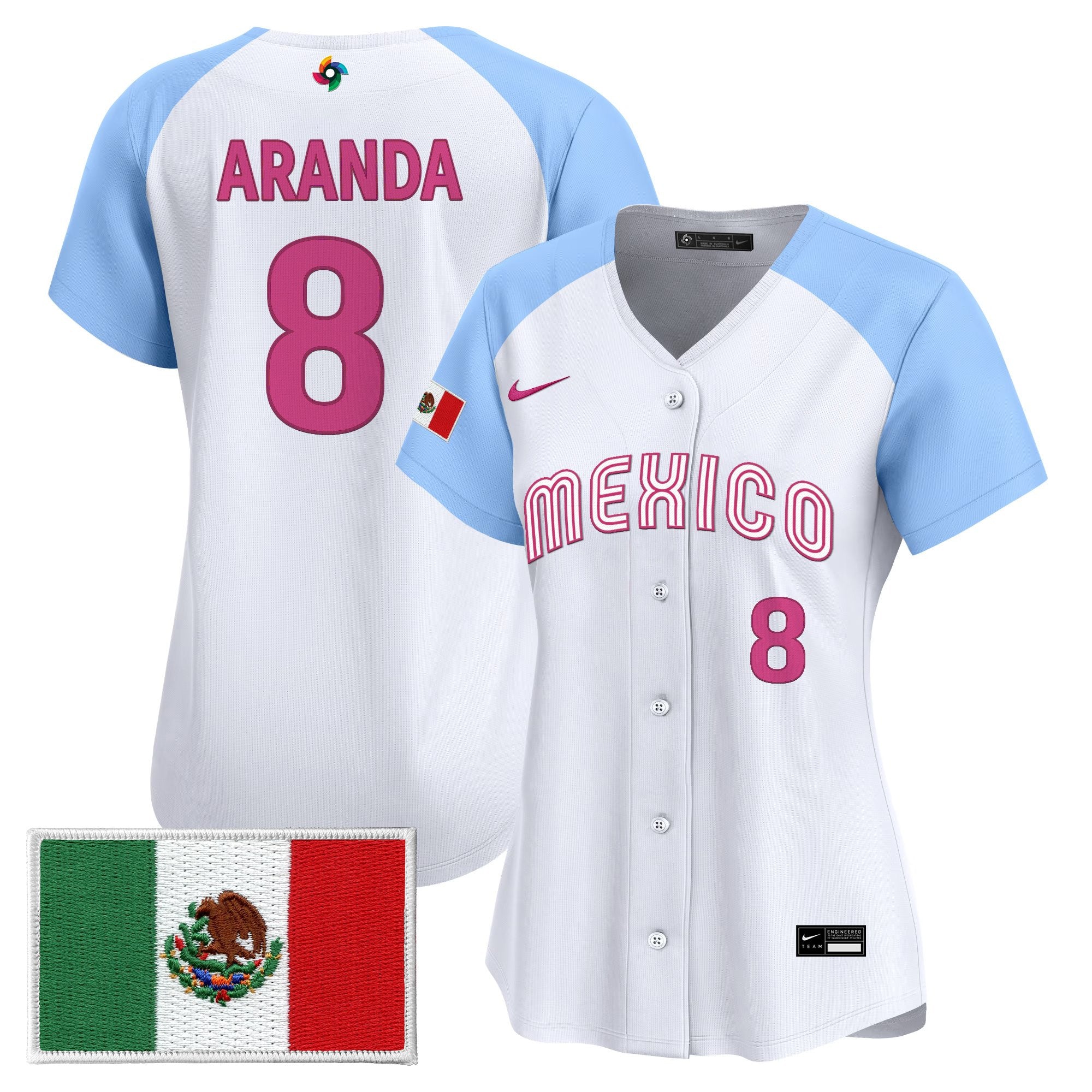 Women's Team Mexico World Baseball Classic Vapor Premier Jersey - All Stitched