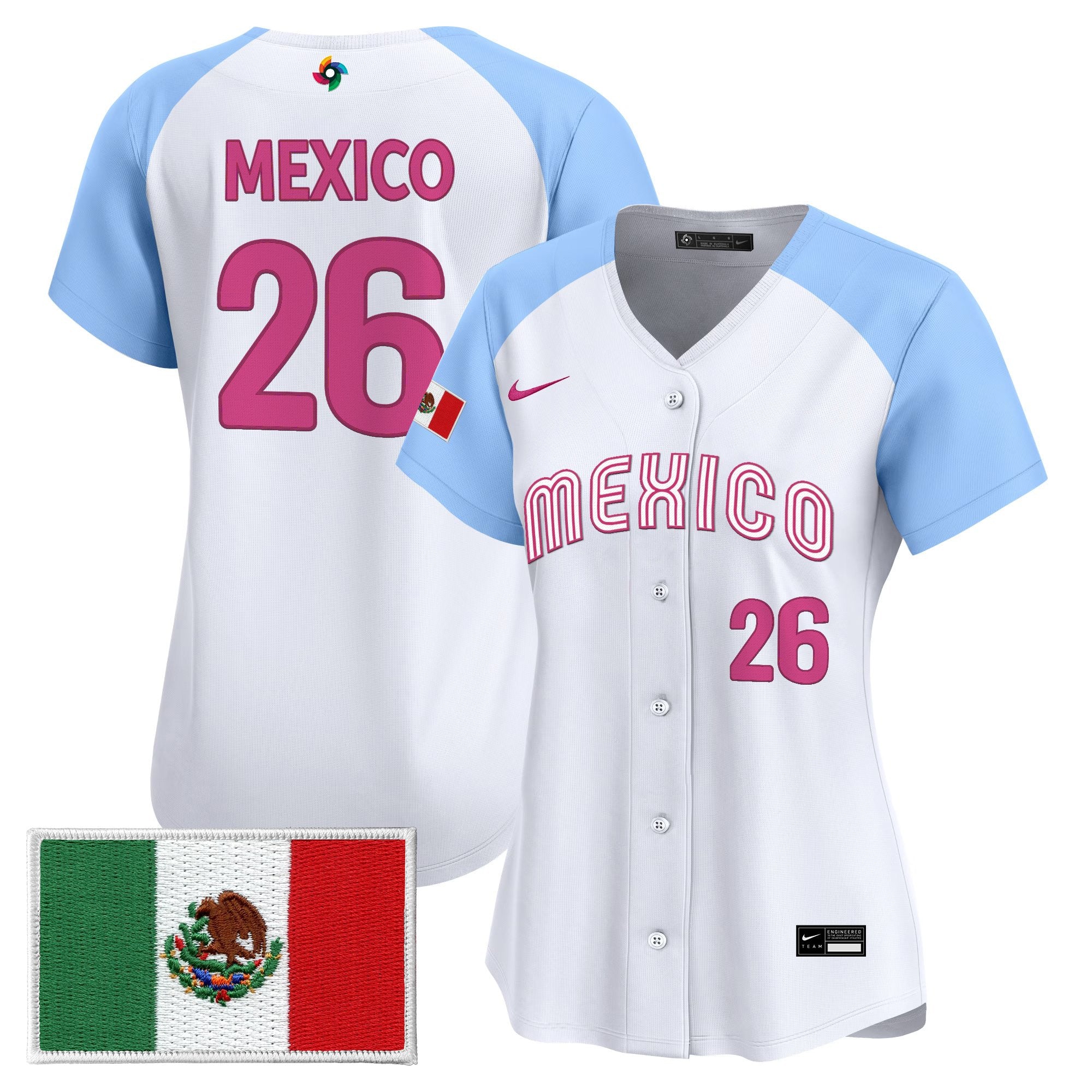 Women's Team Mexico World Baseball Classic Vapor Premier Jersey - All Stitched