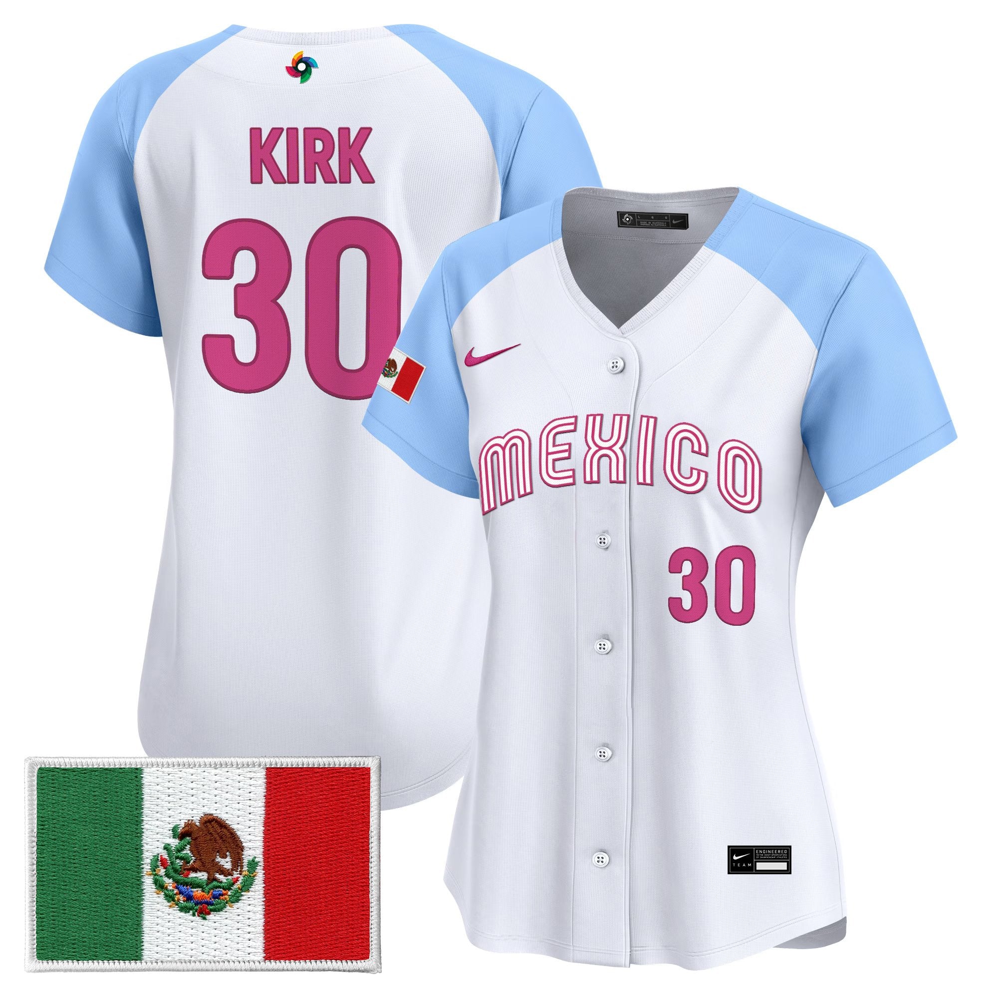Women's Team Mexico World Baseball Classic Vapor Premier Jersey - All Stitched