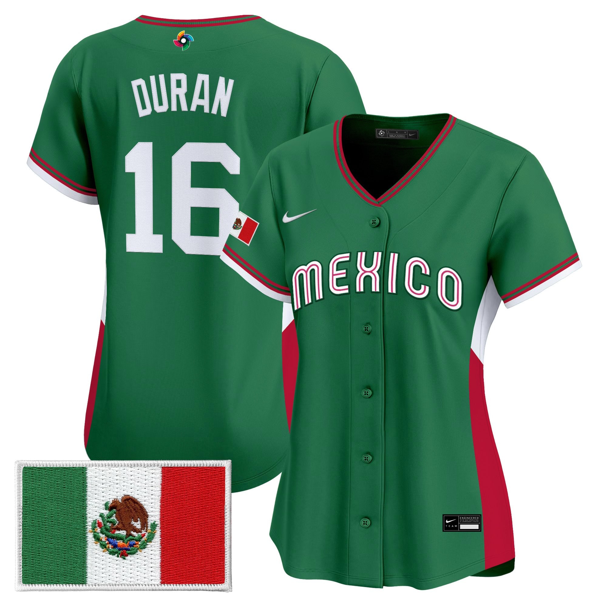 Women's Team Mexico World Baseball Classic Vapor Premier Jersey - All Stitched