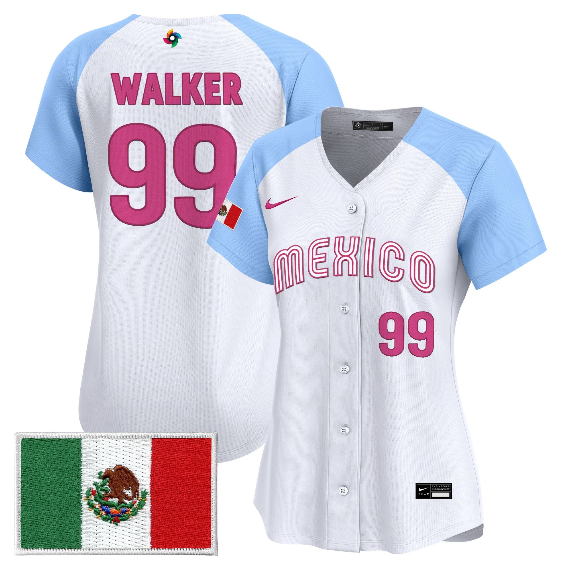 Women's Team Mexico World Baseball Classic Vapor Premier Jersey - All Stitched
