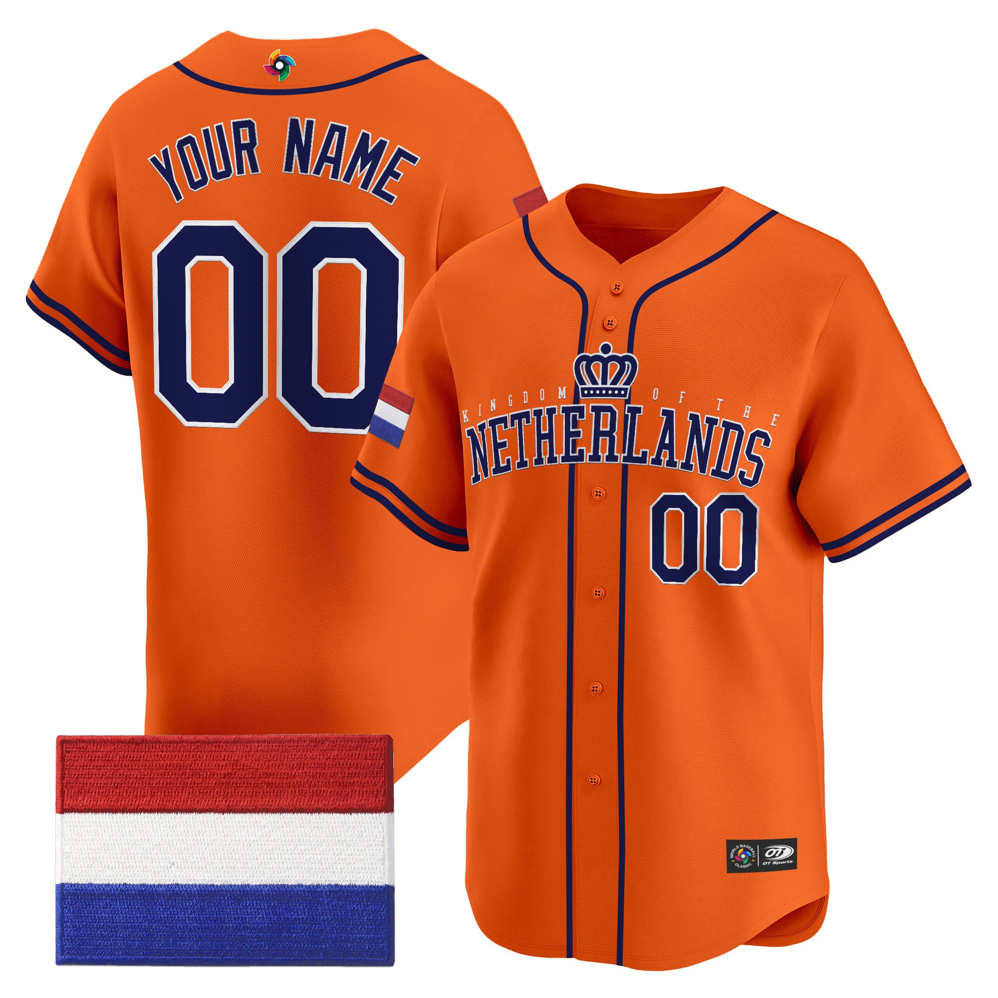 Team Netherlands 2026 World Baseball Classic Vapor Premier Custom Jersey - All Stitched