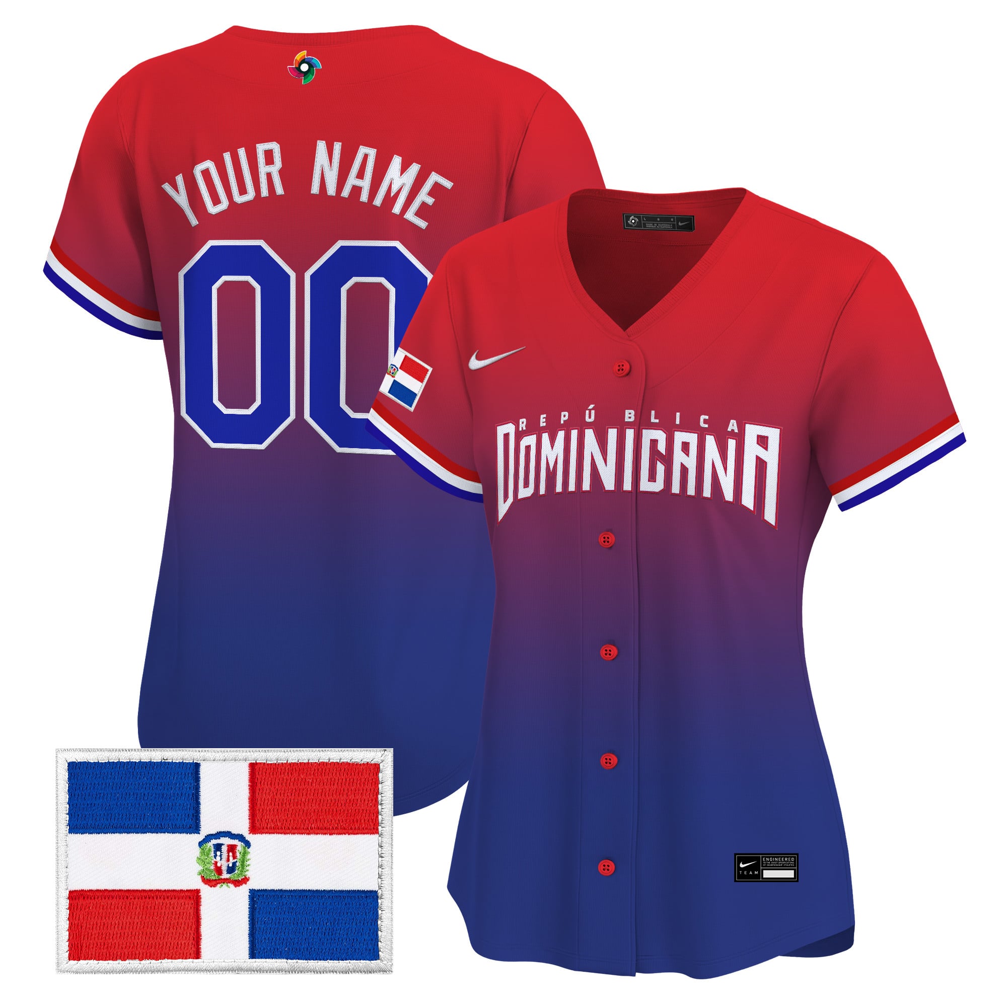 Team Dominican Republic World Baseball Classic Vapor Premier Custom Jersey - All Stitched