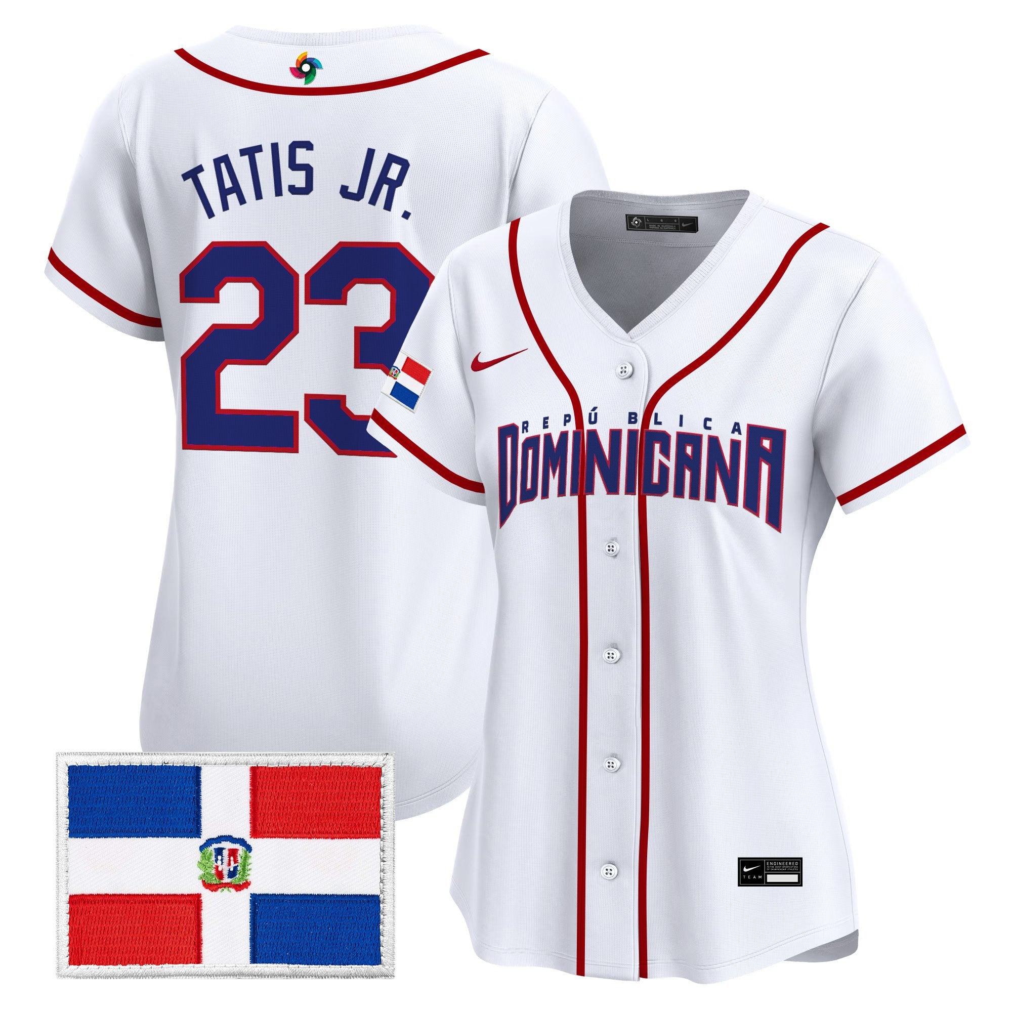 Women's Team Dominican Republic World Baseball Classic Vapor Premier Jersey - All Stitched