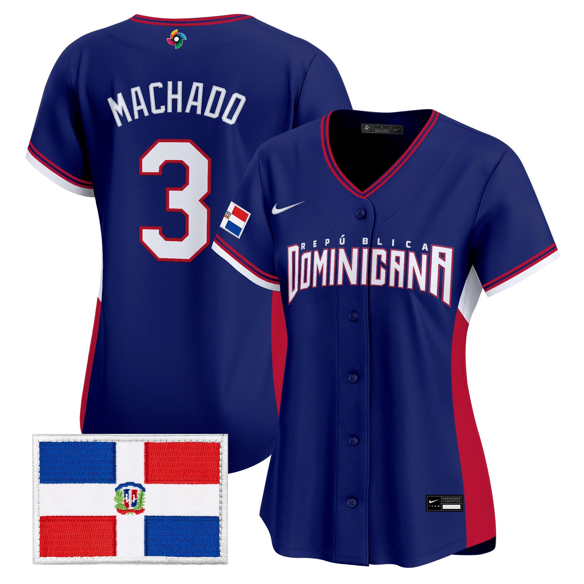 Women's Team Dominican Republic World Baseball Classic Vapor Premier Jersey - All Stitched