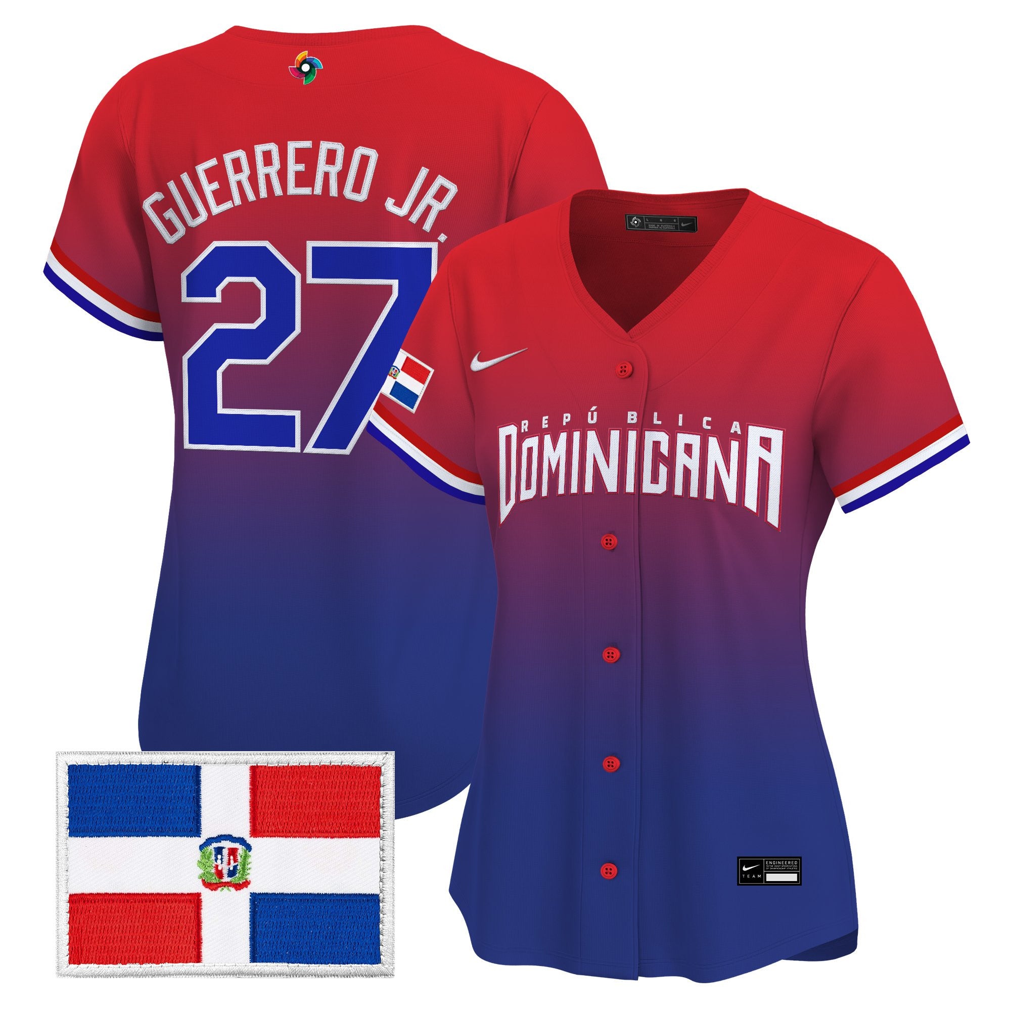 Women's Team Dominican Republic World Baseball Classic Vapor Premier Jersey - All Stitched