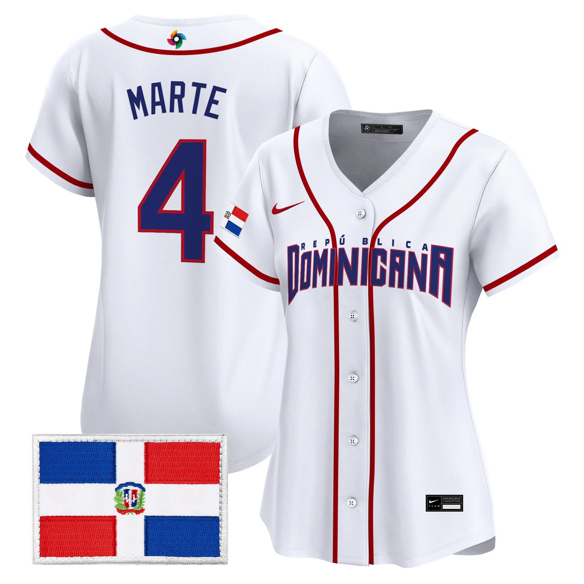Women's Team Dominican Republic World Baseball Classic Vapor Premier Jersey - All Stitched