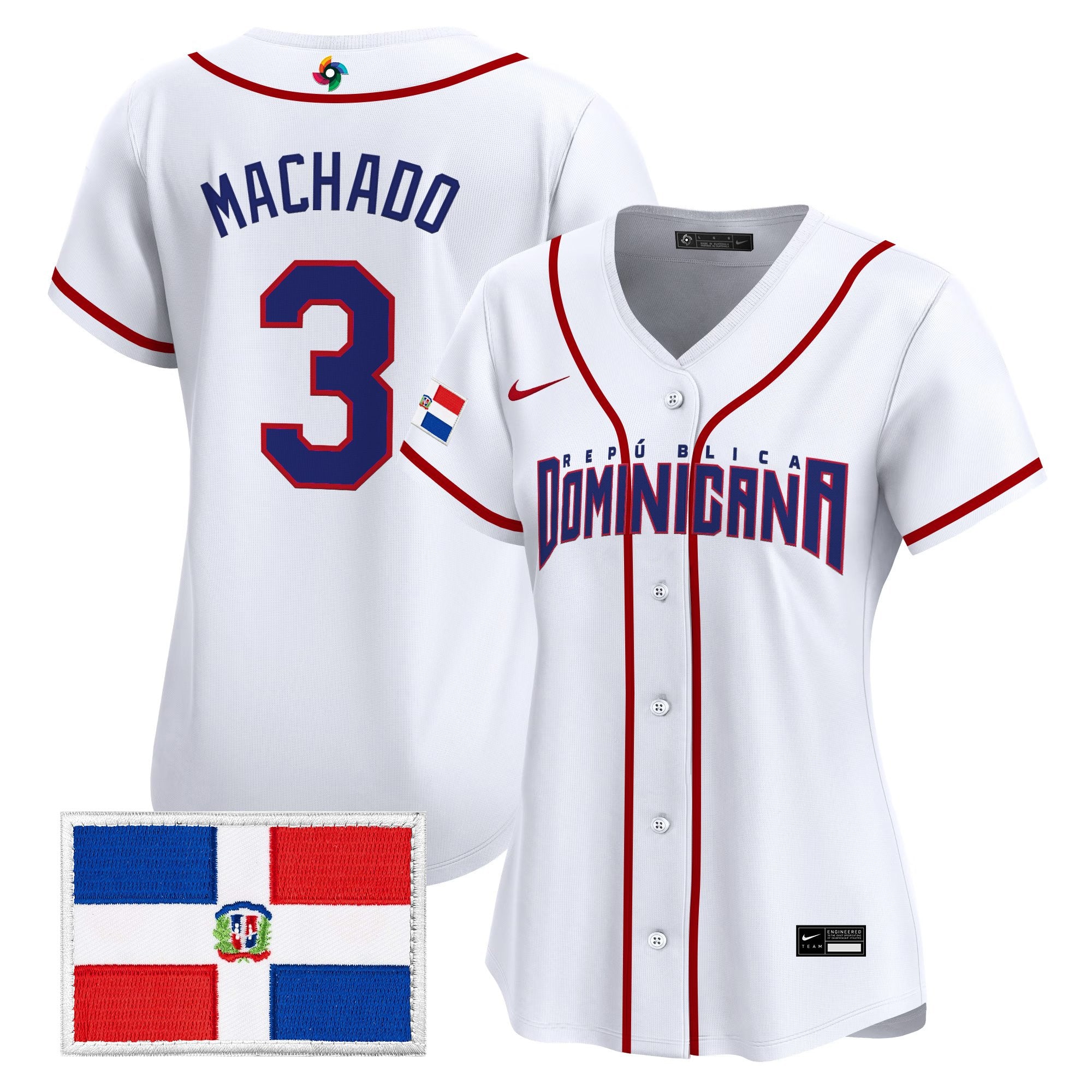Women's Team Dominican Republic World Baseball Classic Vapor Premier Jersey - All Stitched