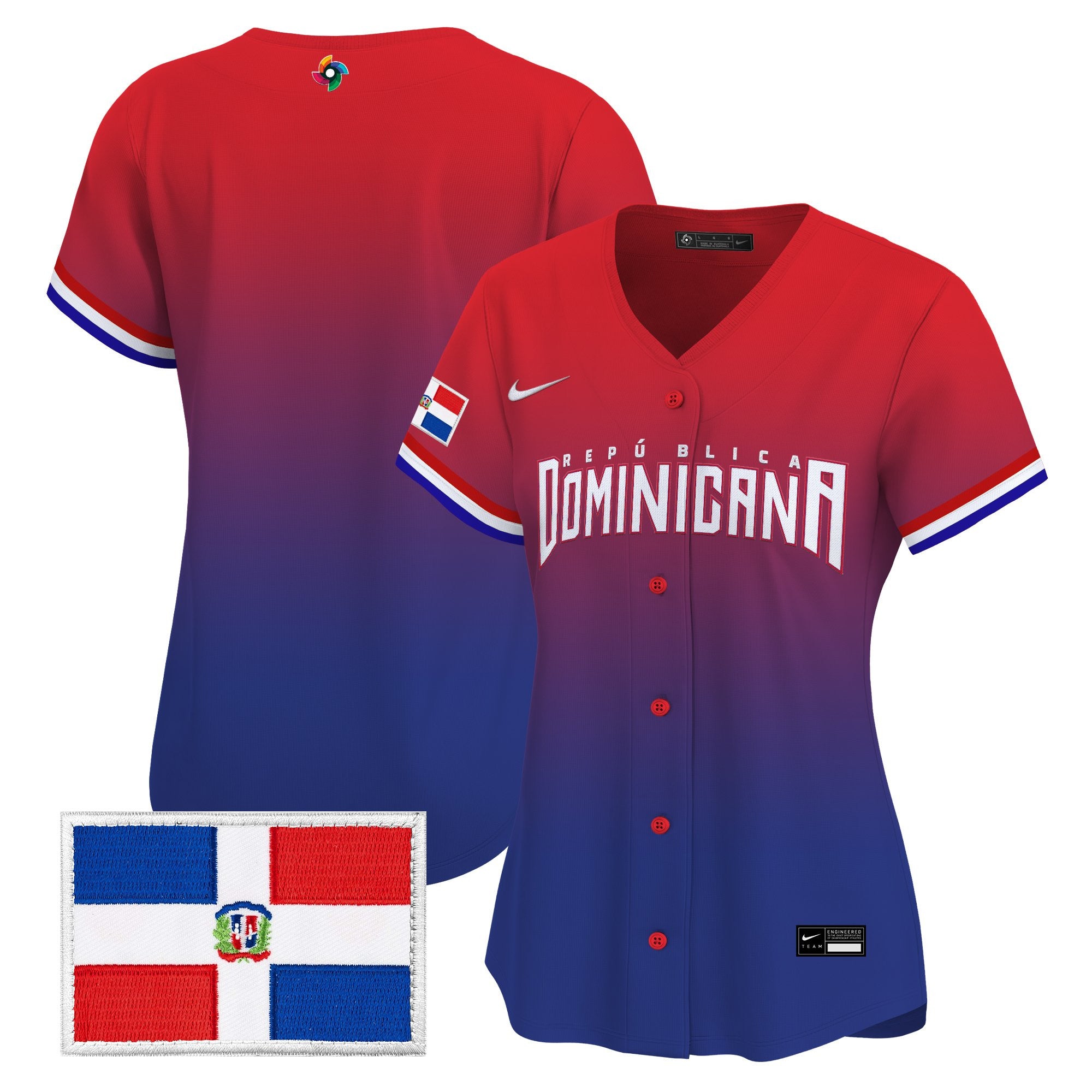 Women's Team Dominican Republic World Baseball Classic Vapor Premier Jersey - All Stitched