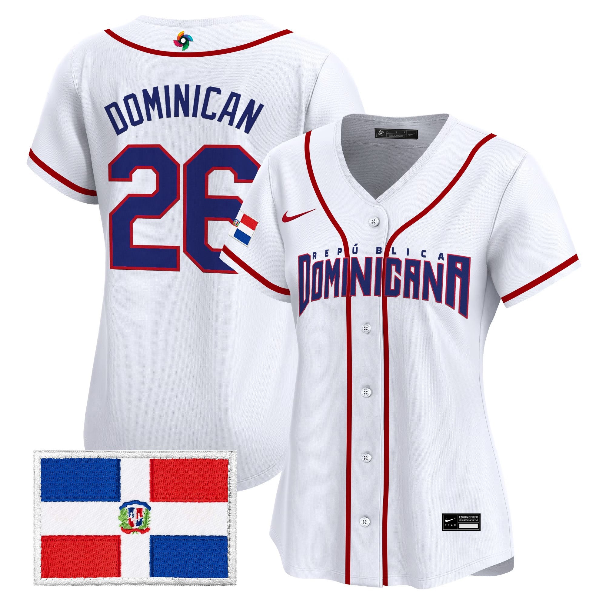 Women's Team Dominican Republic World Baseball Classic Vapor Premier Jersey - All Stitched