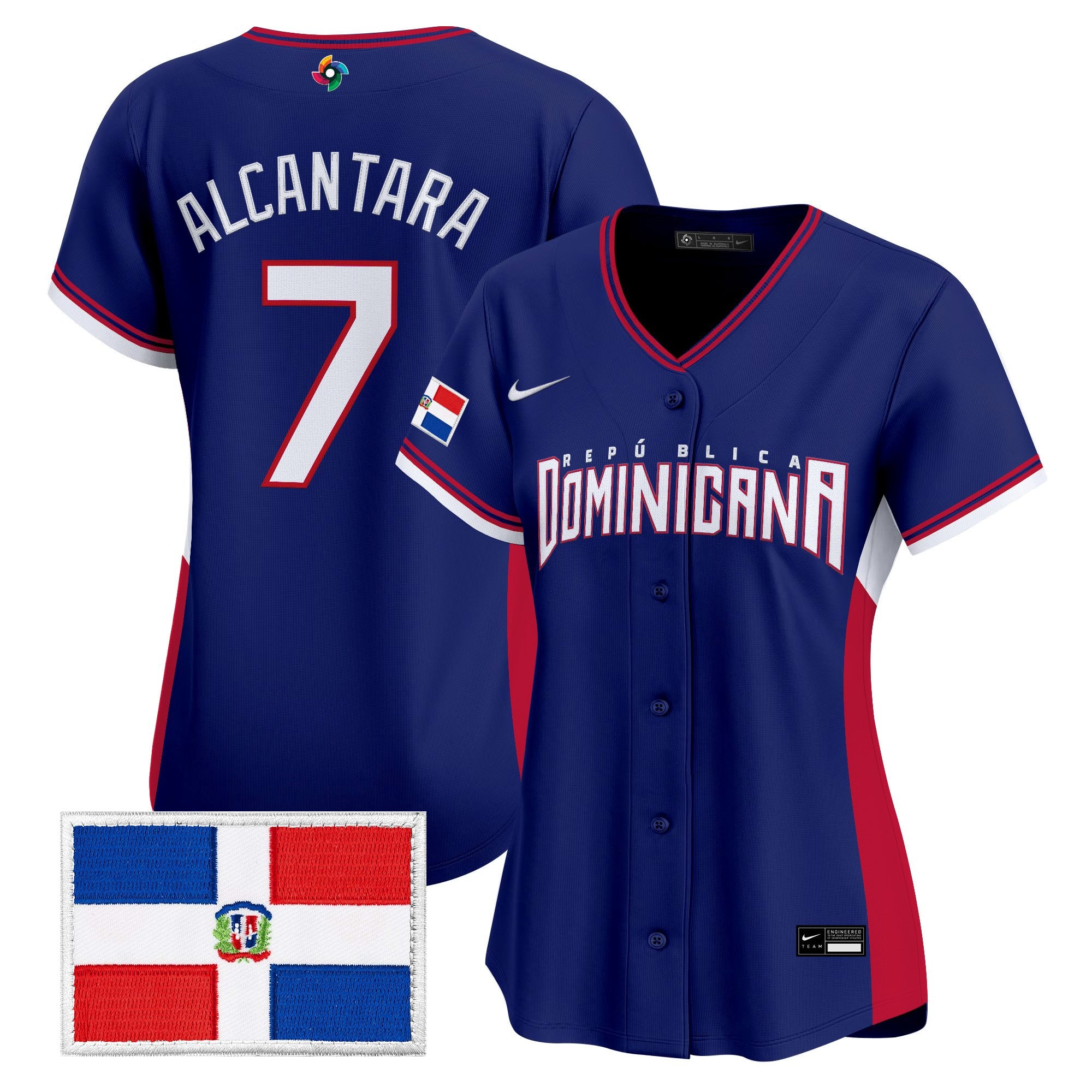 Women's Team Dominican Republic World Baseball Classic Vapor Premier Jersey - All Stitched