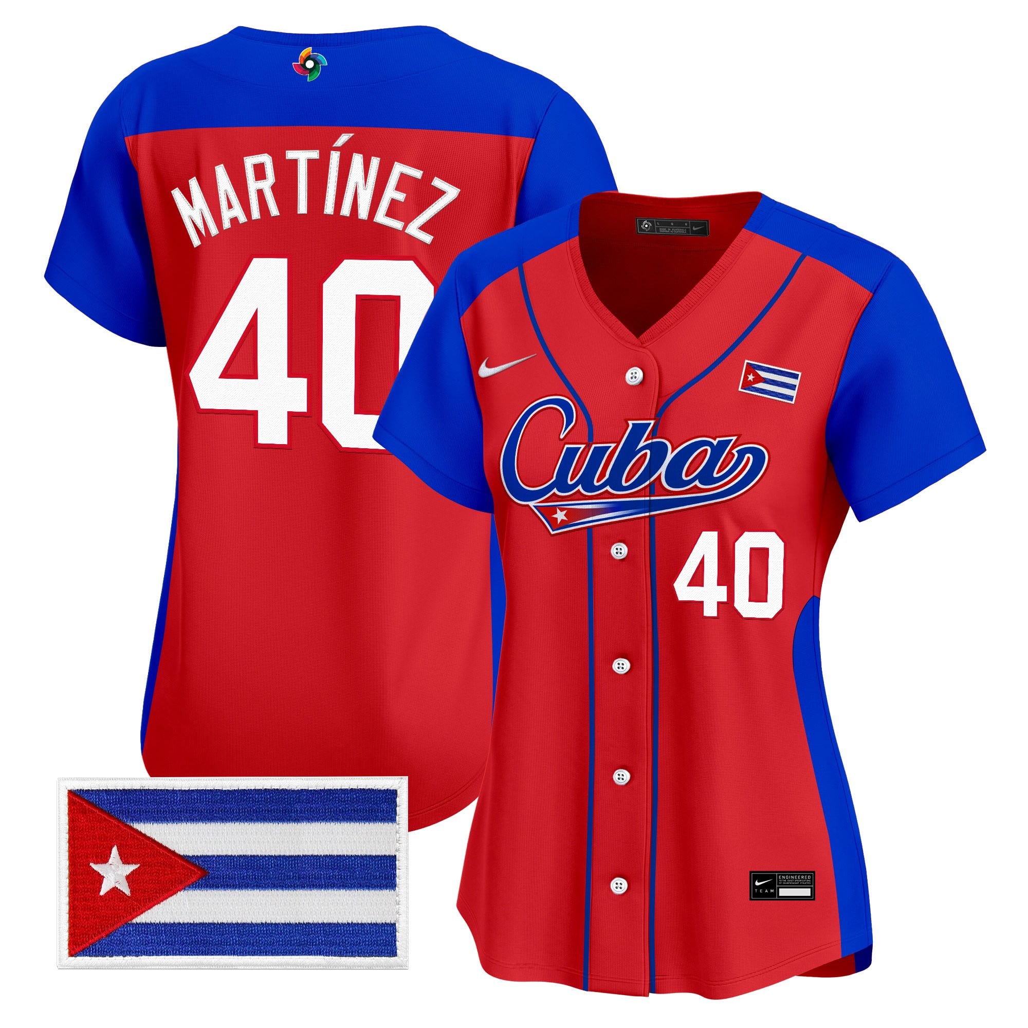 Women's Team Cuba World Baseball Classic Vapor Premier Jersey - All Stitched