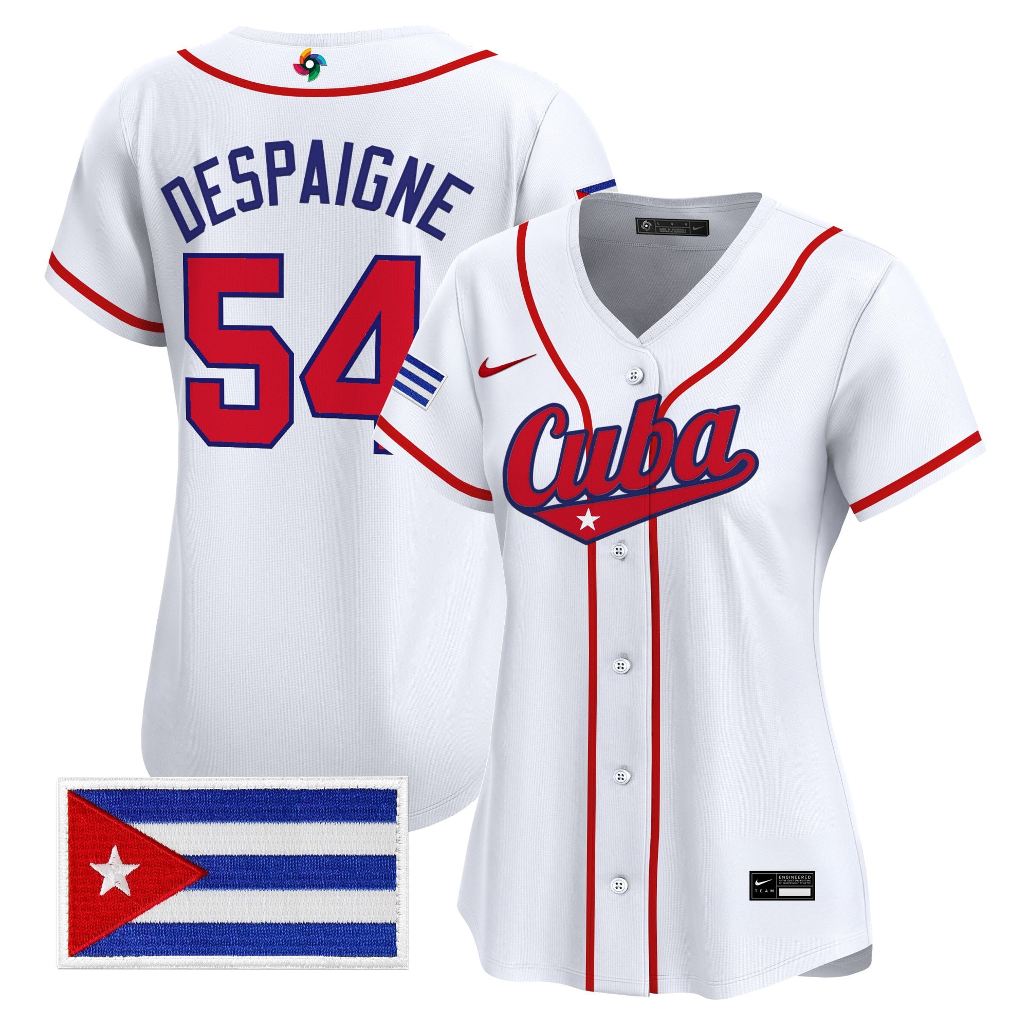 Women's Team Cuba World Baseball Classic Vapor Premier Jersey - All Stitched