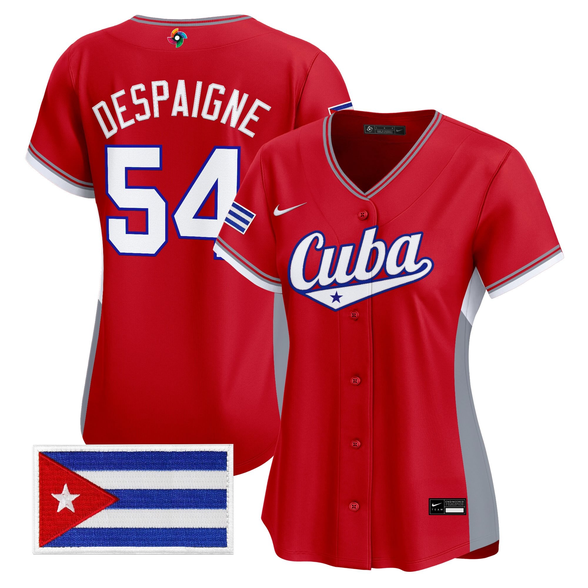 Women's Team Cuba World Baseball Classic Vapor Premier Jersey - All Stitched