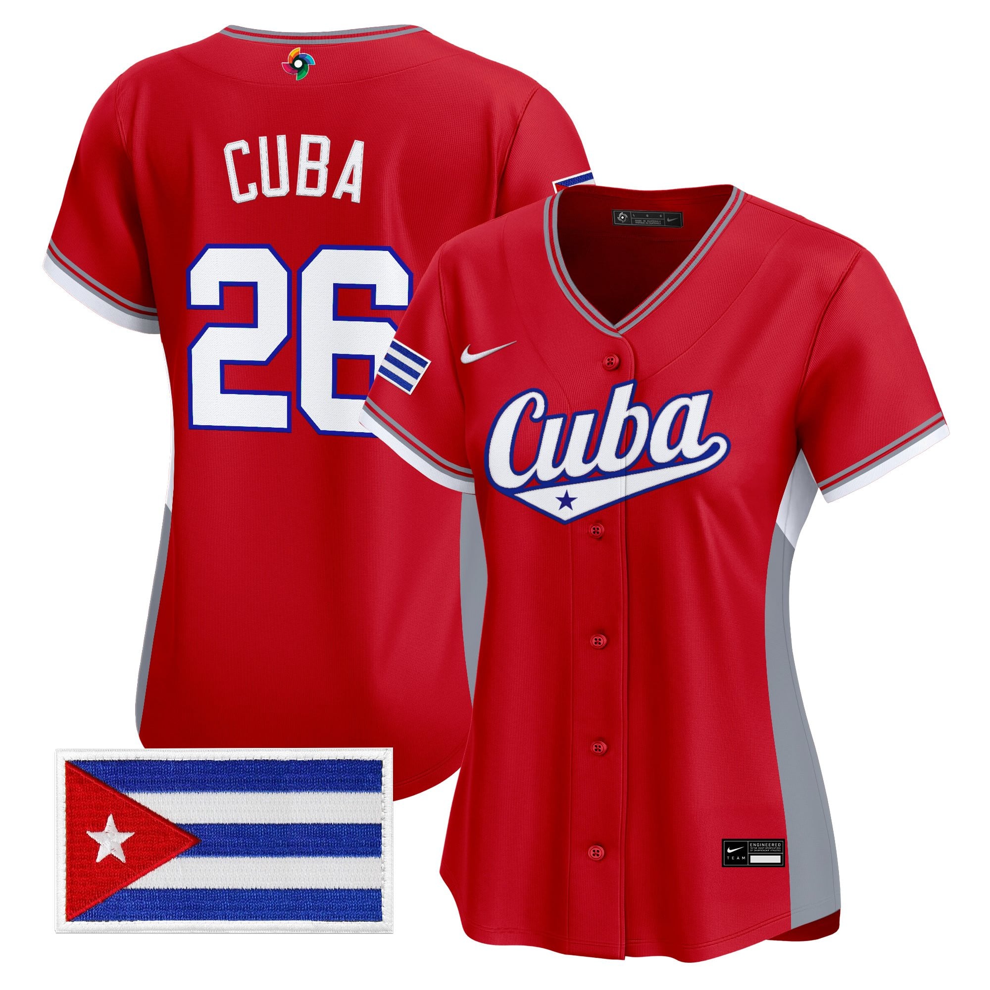 Women's Team Cuba World Baseball Classic Vapor Premier Jersey - All Stitched