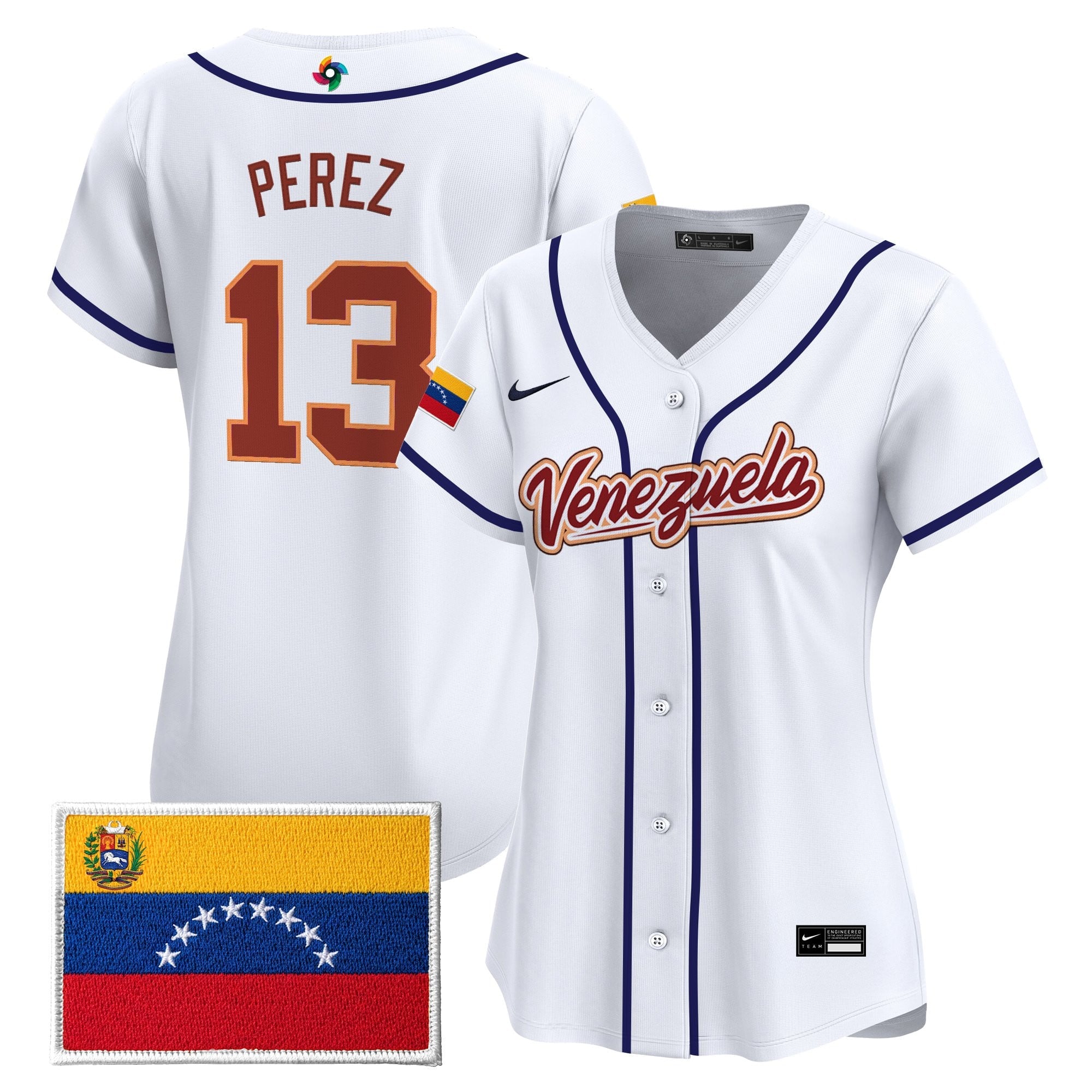 Women's Team Venezuela World Baseball Classic Vapor Premier Jersey - All Stitched