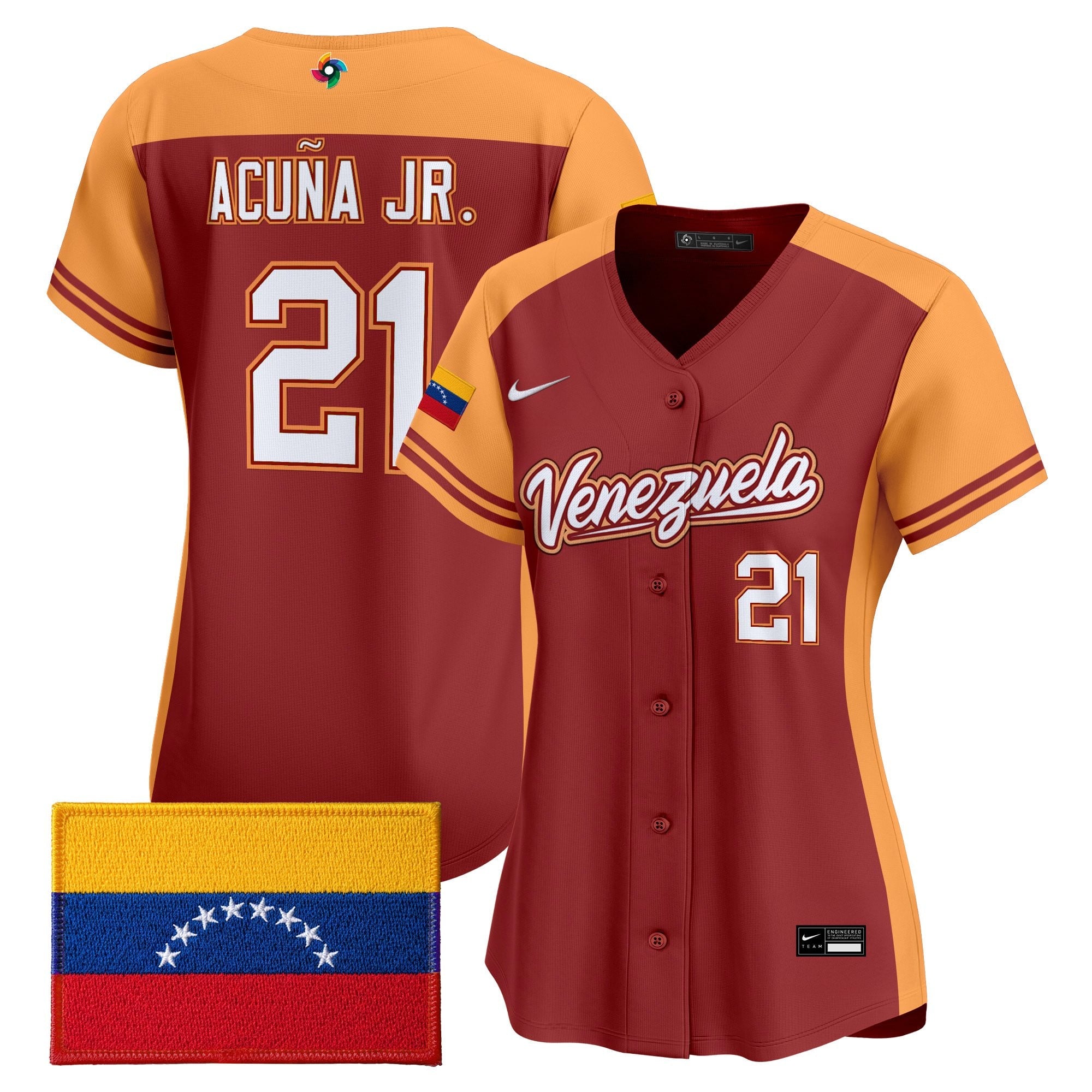 Women's Team Venezuela World Baseball Classic Vapor Premier Jersey - All Stitched