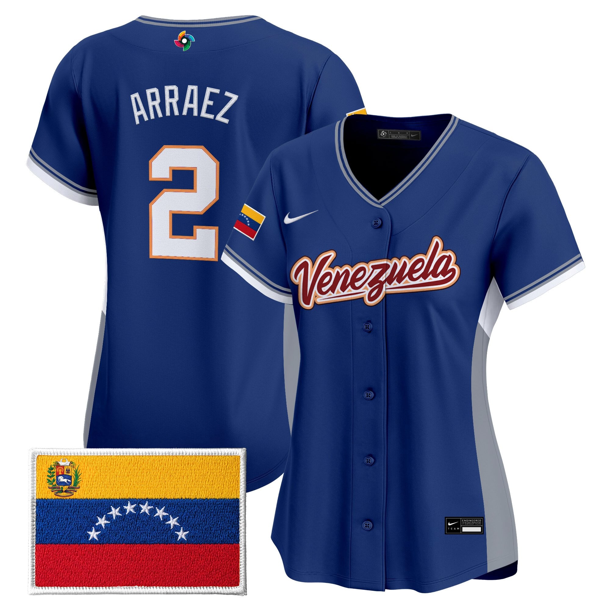 Women's Team Venezuela World Baseball Classic Vapor Premier Jersey - All Stitched