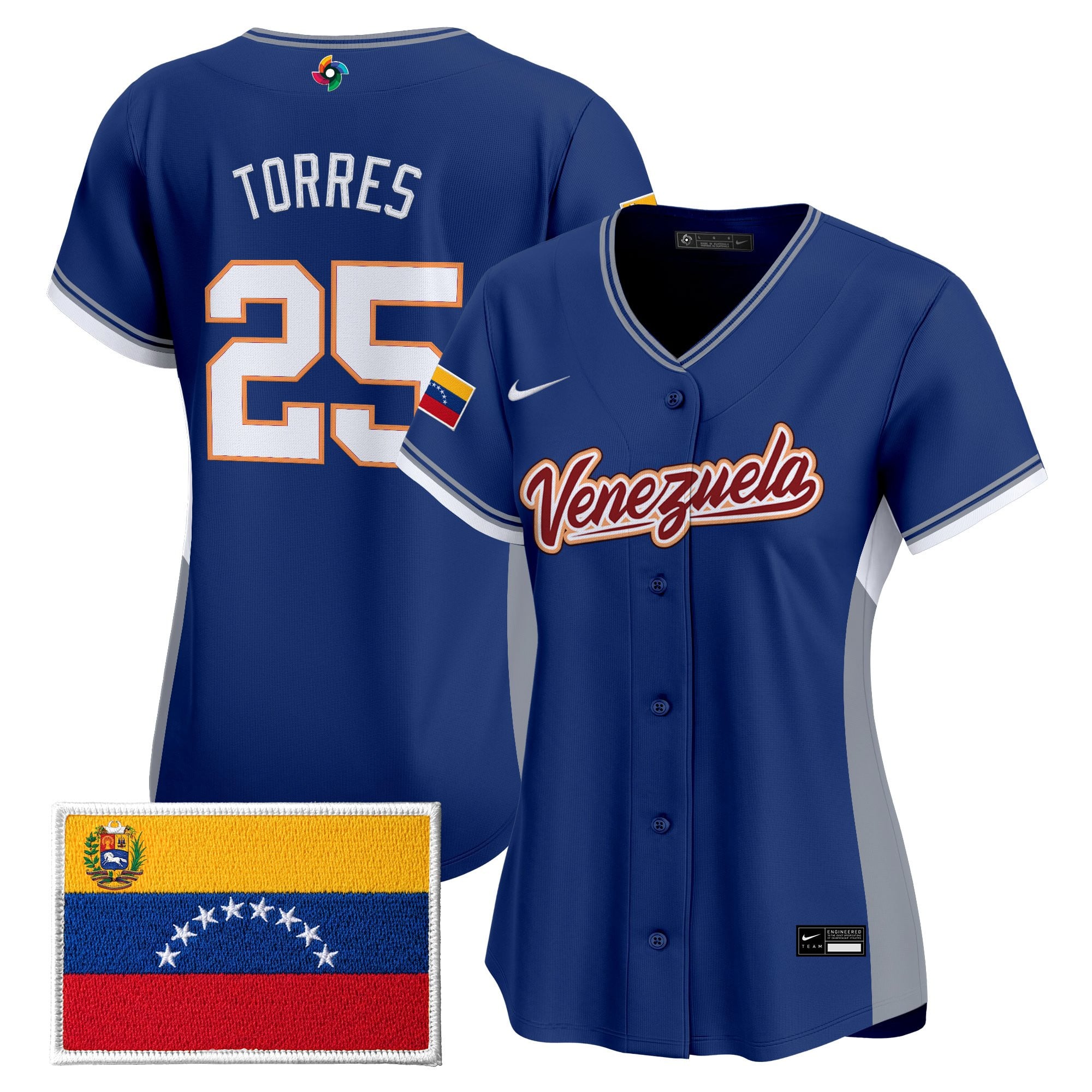 Women's Team Venezuela World Baseball Classic Vapor Premier Jersey - All Stitched