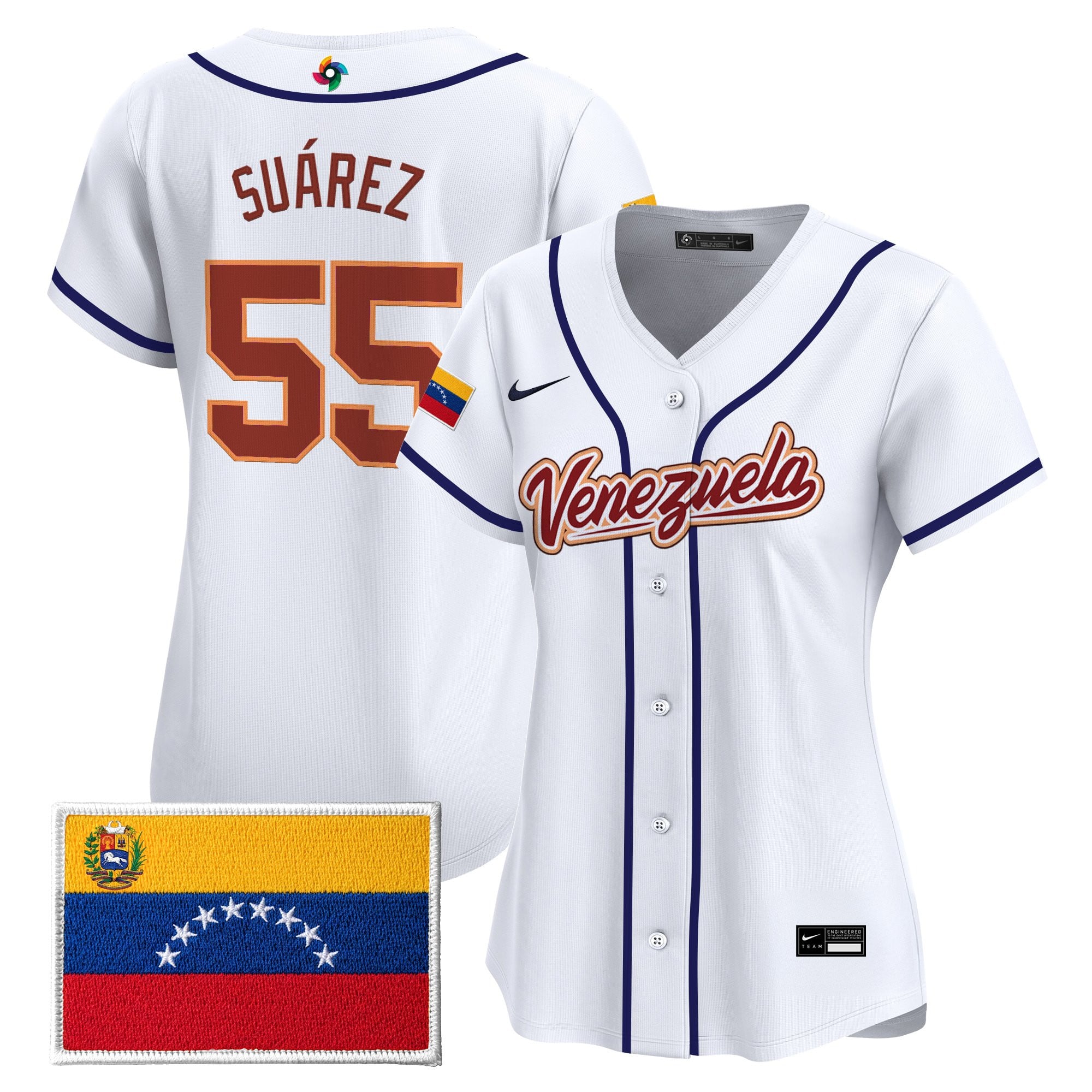 Women's Team Venezuela World Baseball Classic Vapor Premier Jersey - All Stitched