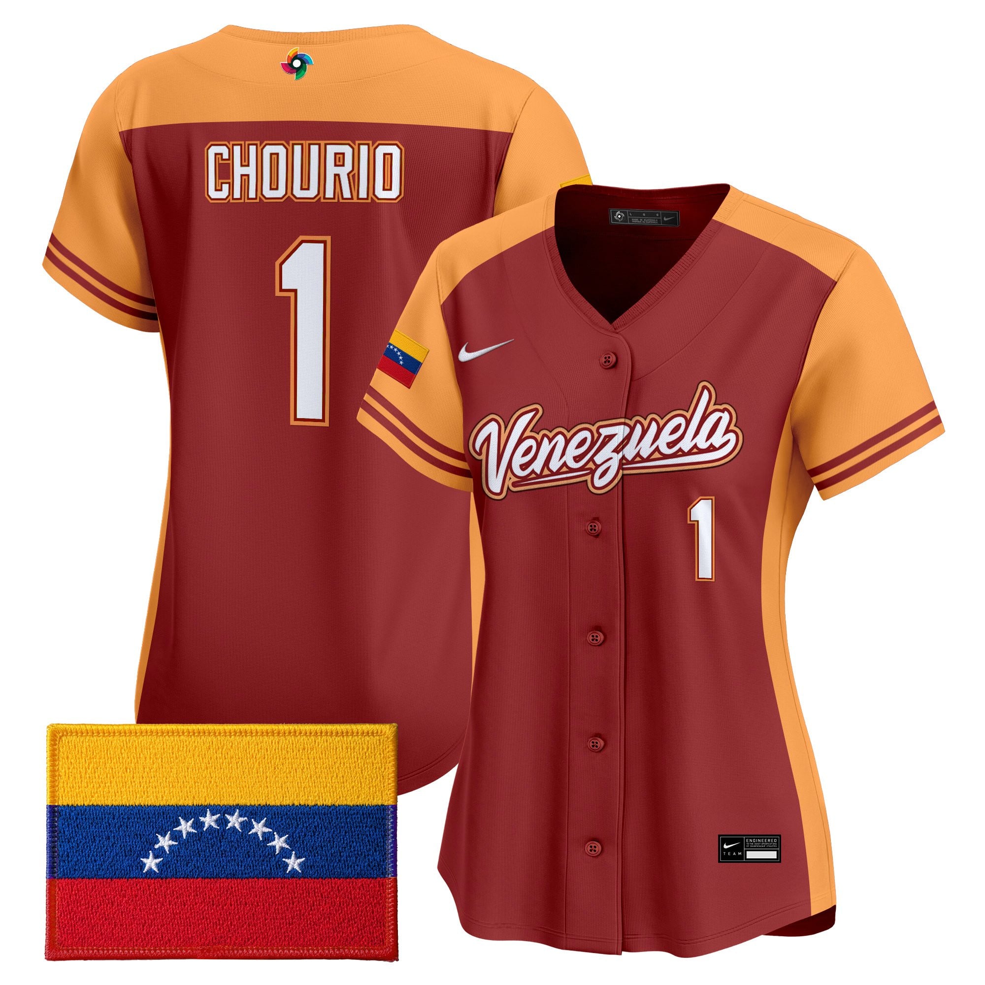 Women's Team Venezuela World Baseball Classic Vapor Premier Jersey - All Stitched