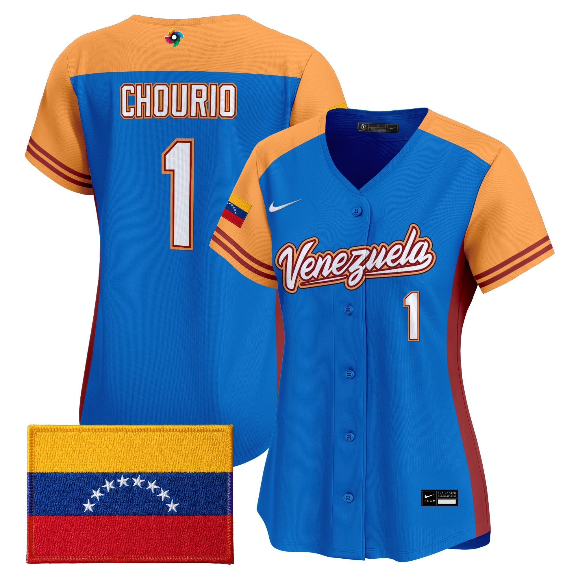 Women's Team Venezuela World Baseball Classic Vapor Premier Jersey - All Stitched