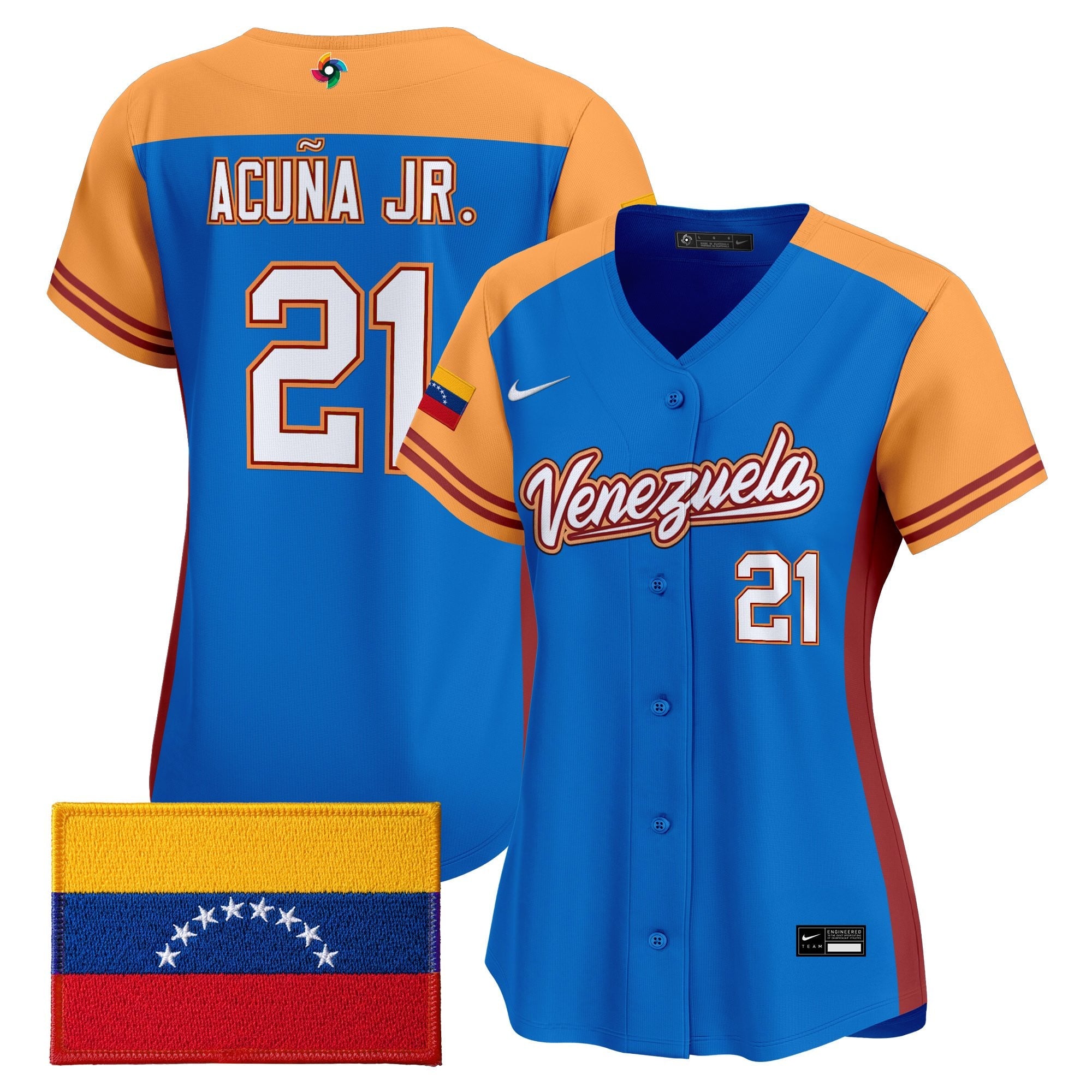 Women's Team Venezuela World Baseball Classic Vapor Premier Jersey - All Stitched