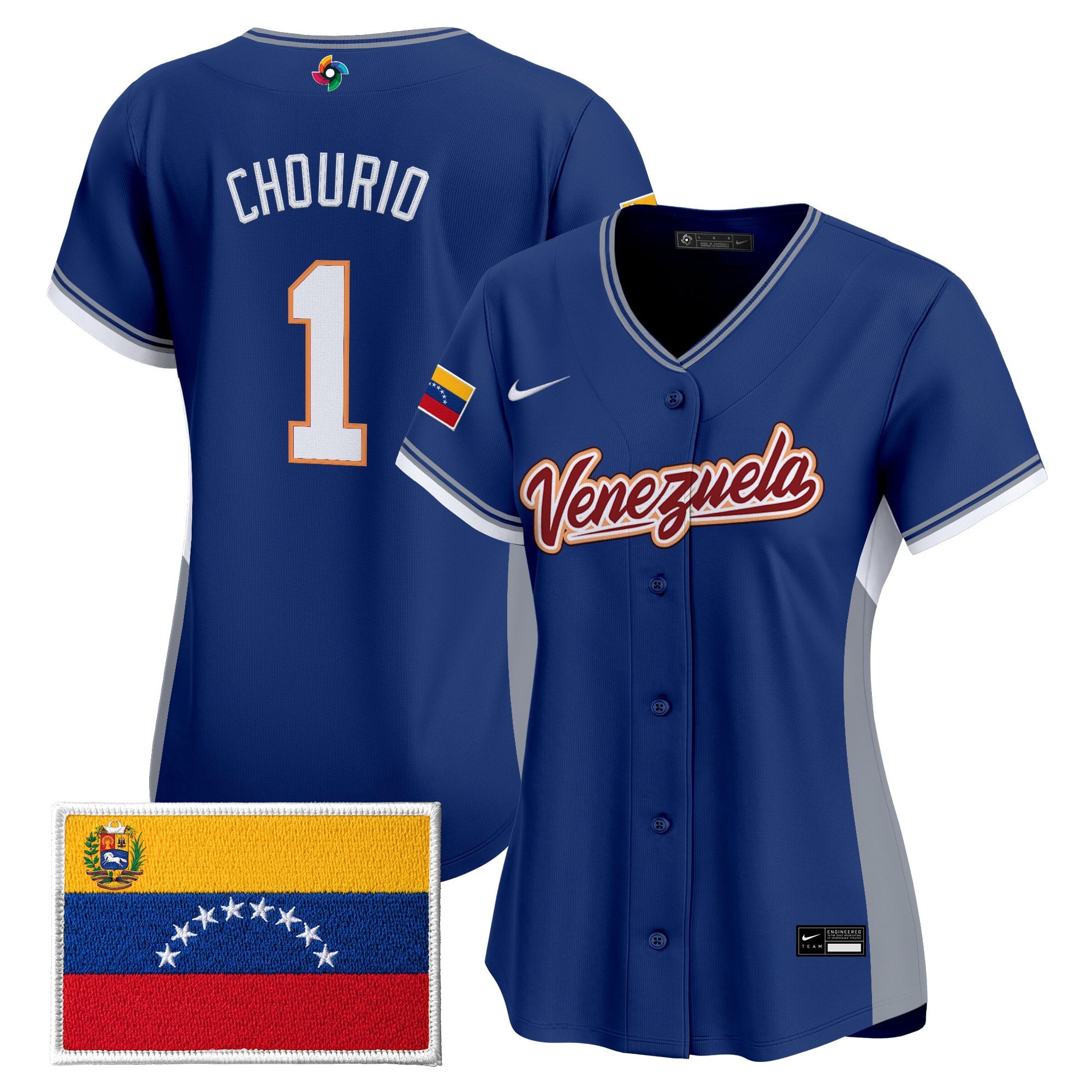 Women's Team Venezuela World Baseball Classic Vapor Premier Jersey - All Stitched