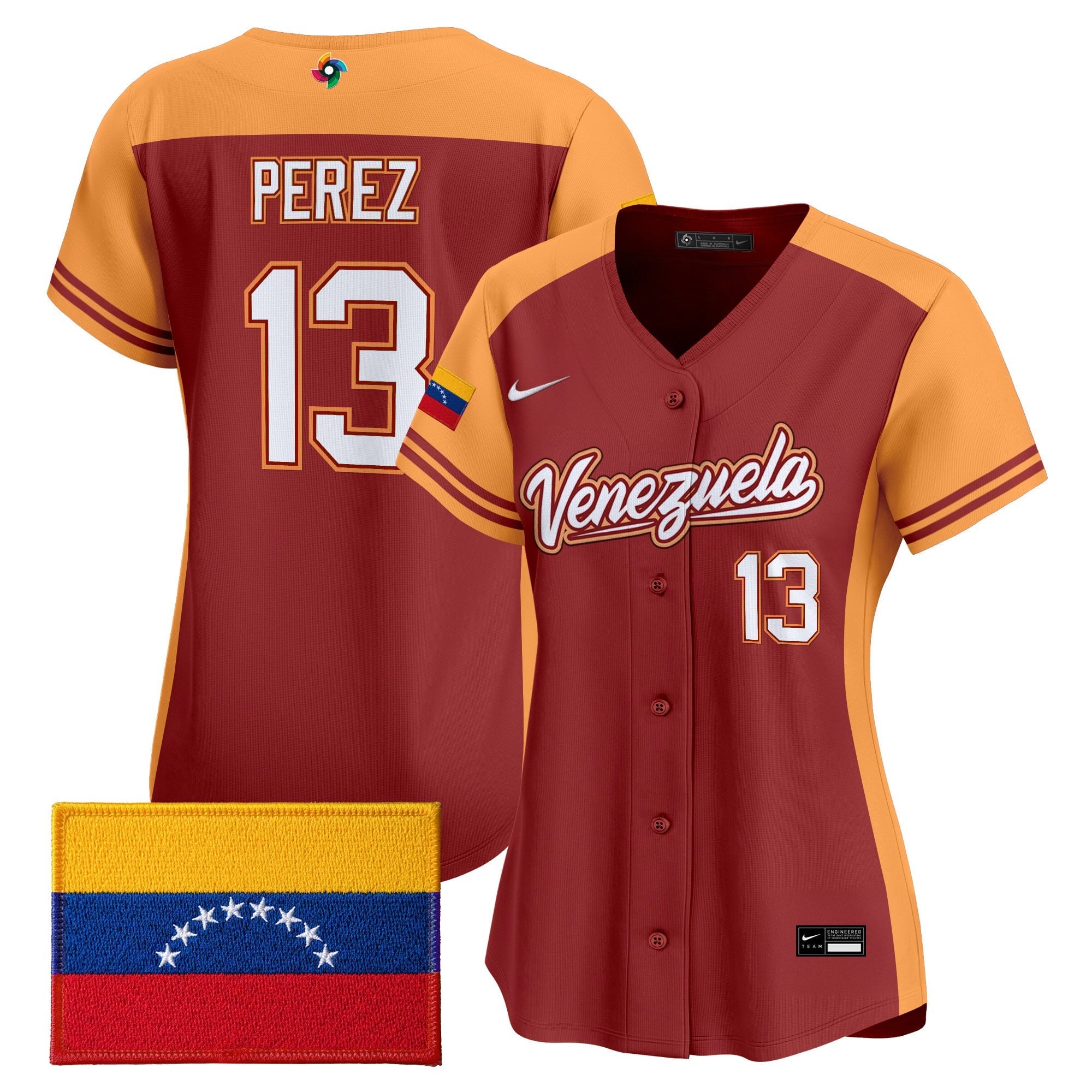 Women's Team Venezuela World Baseball Classic Vapor Premier Jersey - All Stitched