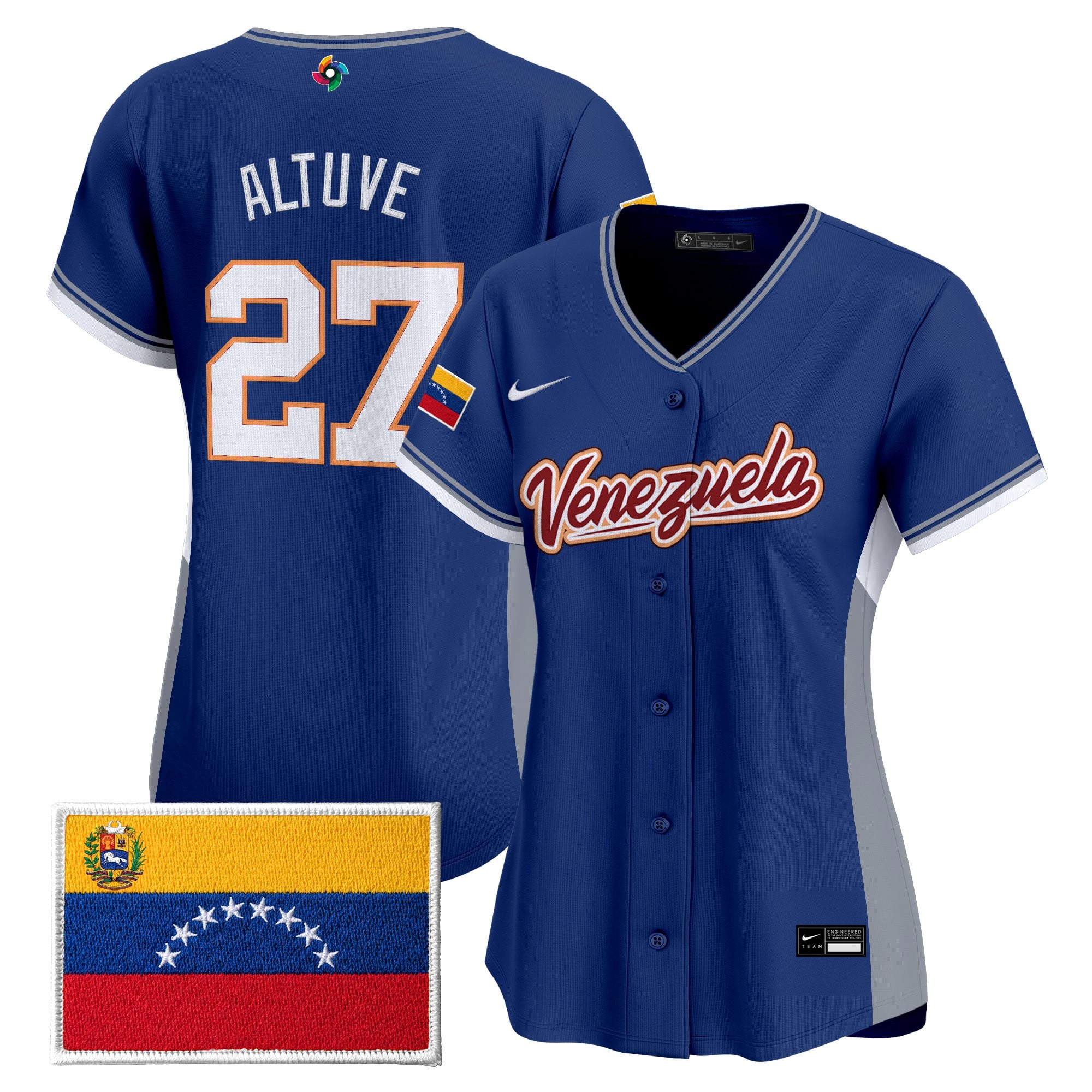 Women's Team Venezuela World Baseball Classic Vapor Premier Jersey - All Stitched