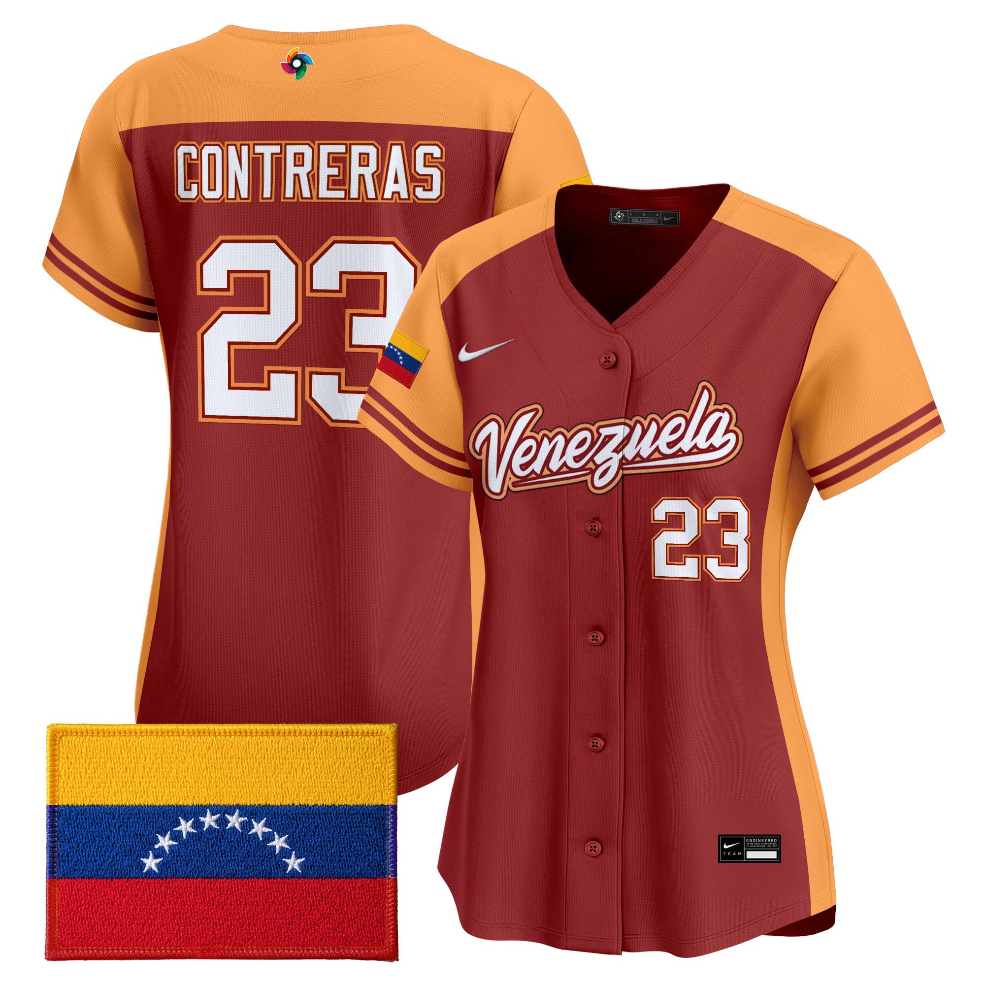 Women's Team Venezuela World Baseball Classic Vapor Premier Jersey - All Stitched