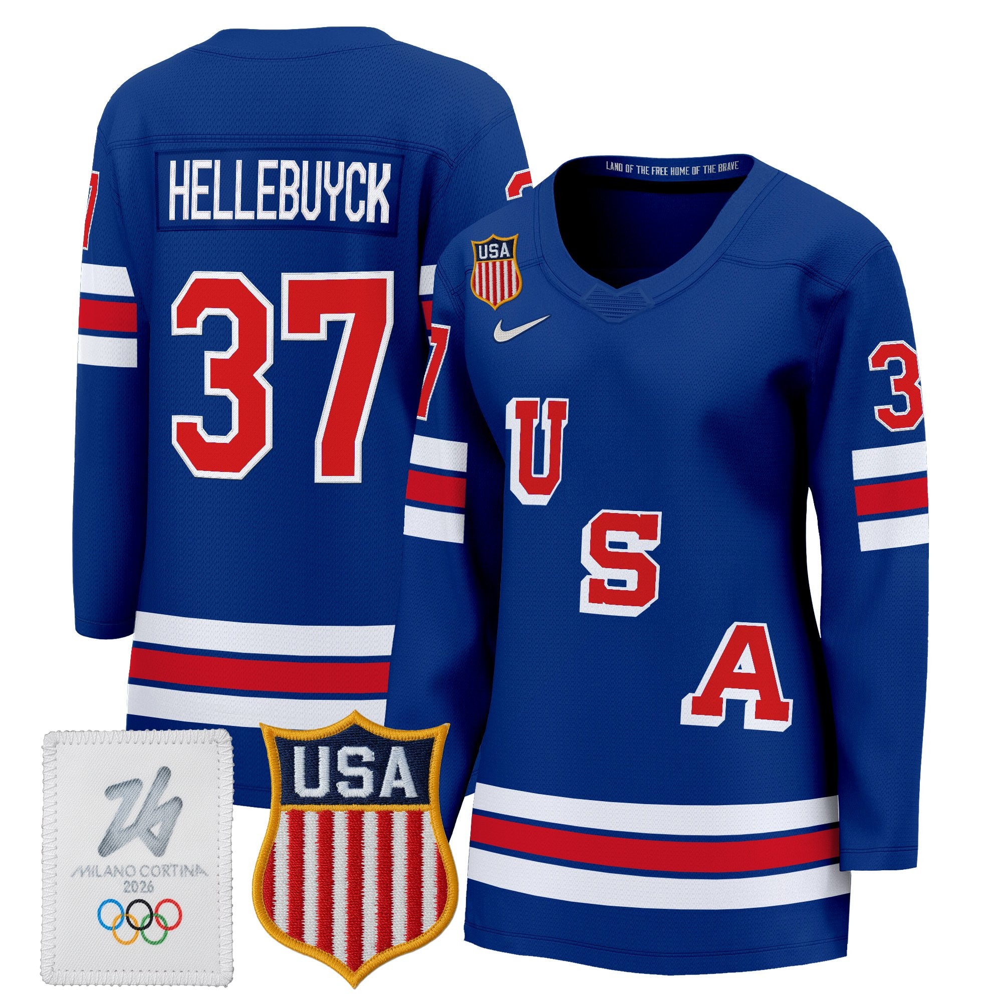 Women's 2026 USA Olympic Premium Hockey Jersey - All Stitched