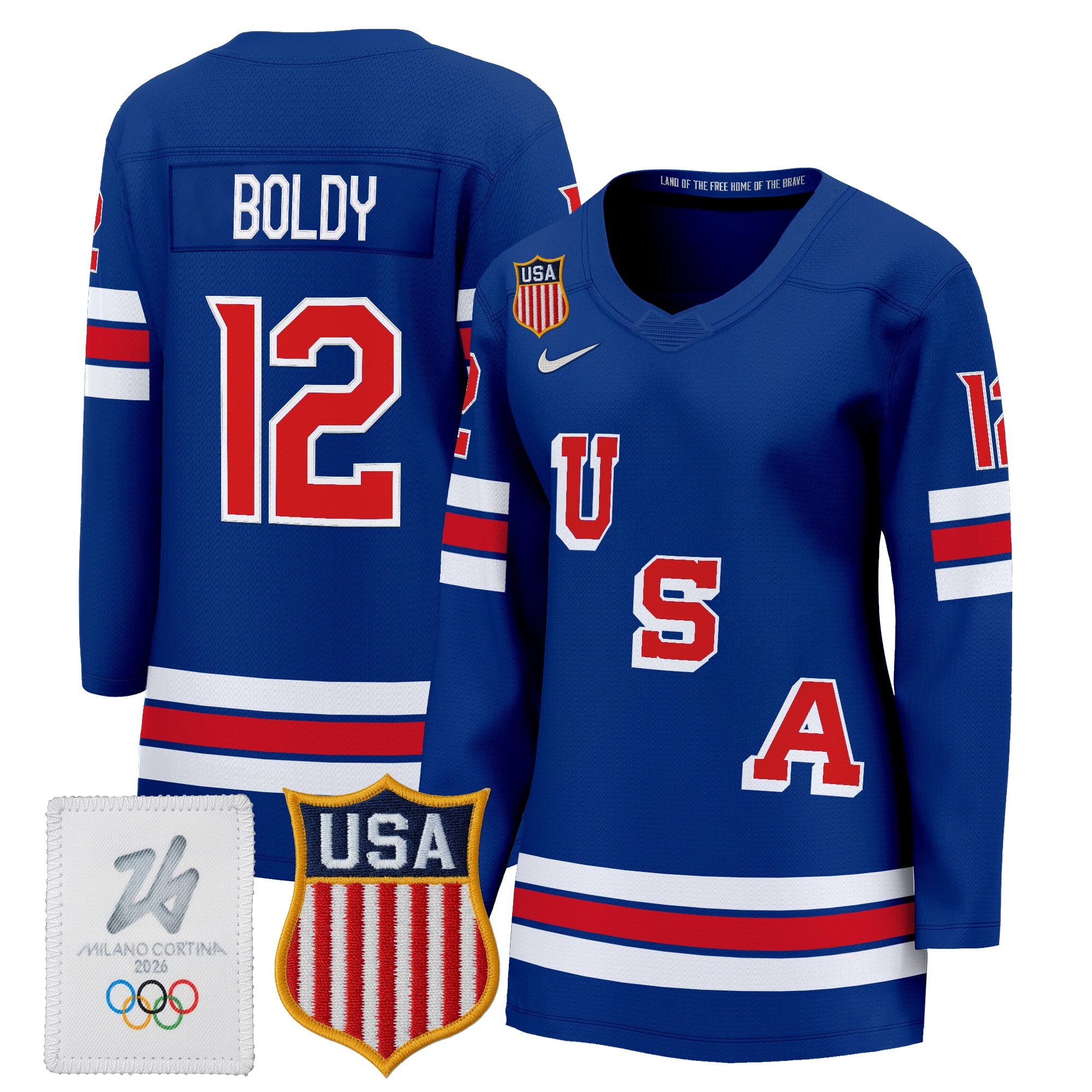 Women's 2026 USA Olympic Premium Hockey Jersey - All Stitched