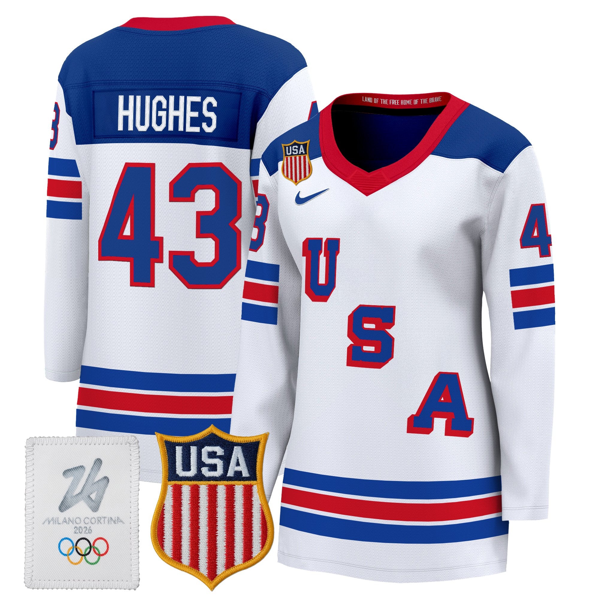 Women's 2026 USA Olympic Premium Hockey Jersey - All Stitched