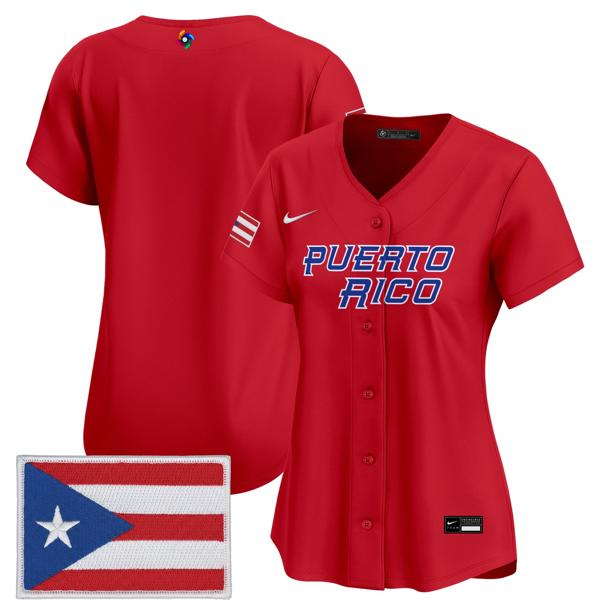 Women's Team Puerto Rico World Baseball Classic Vapor Premier Jersey - All Stitched