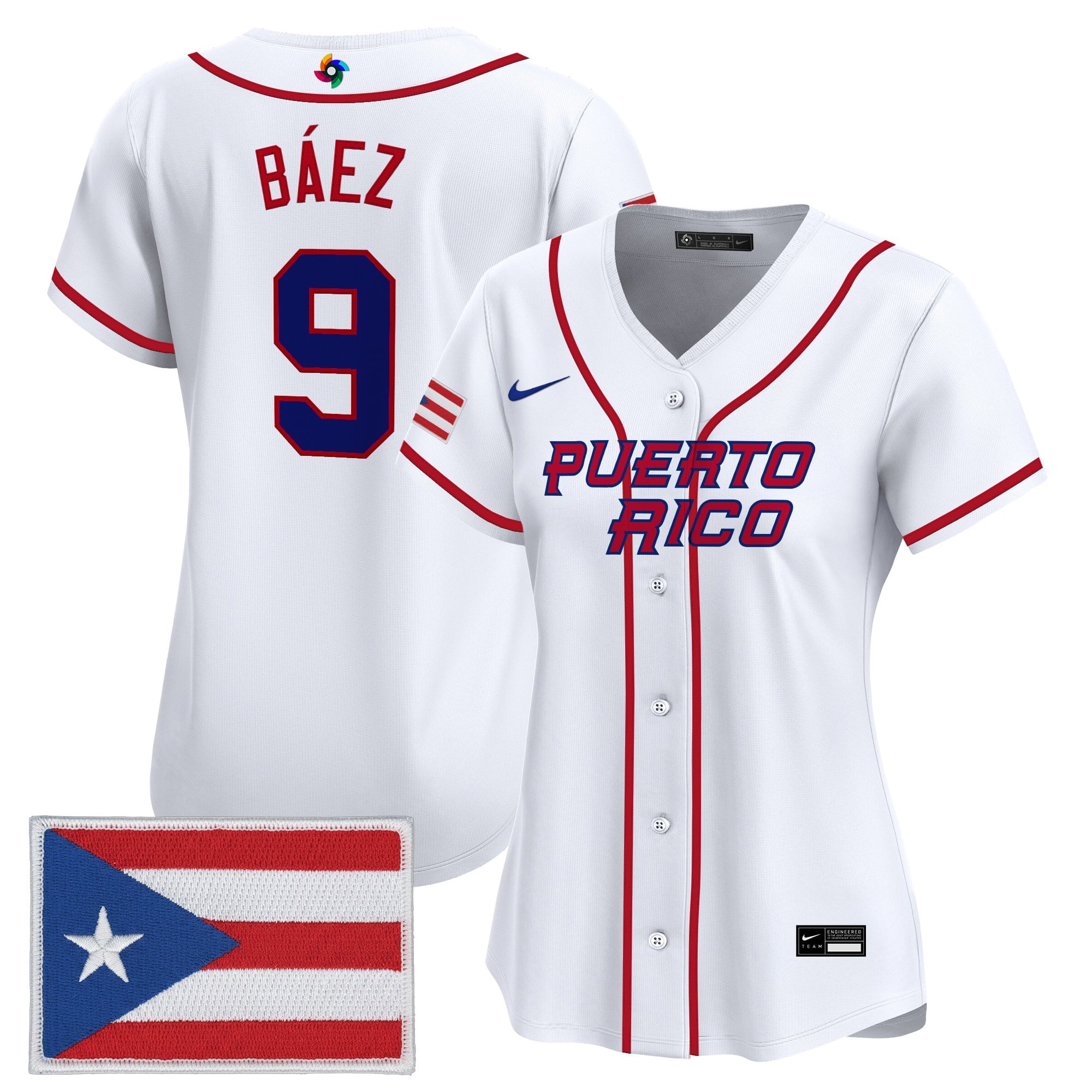 Women's Team Puerto Rico World Baseball Classic Vapor Premier Jersey - All Stitched