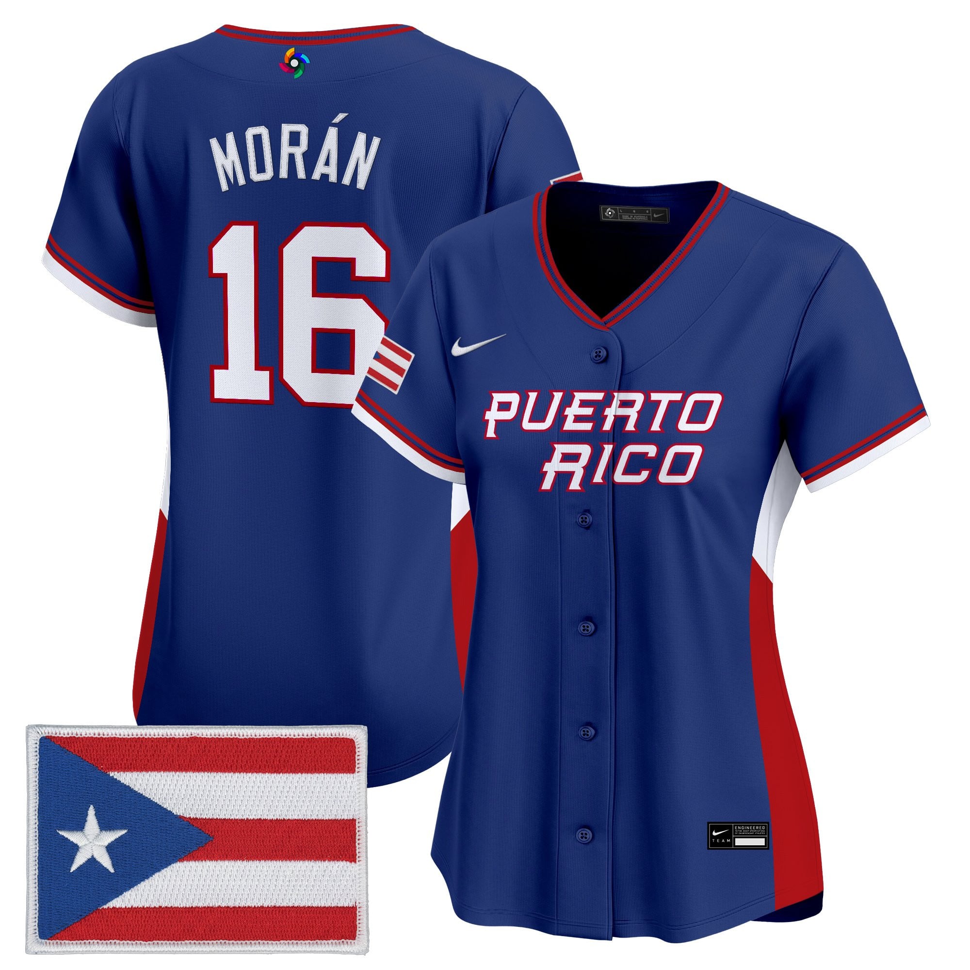 Women's Team Puerto Rico World Baseball Classic Vapor Premier Jersey - All Stitched