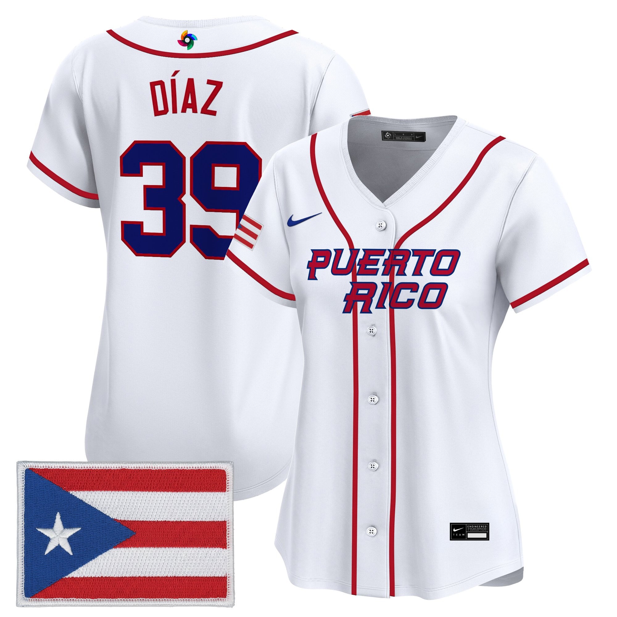 Women's Team Puerto Rico World Baseball Classic Vapor Premier Jersey - All Stitched